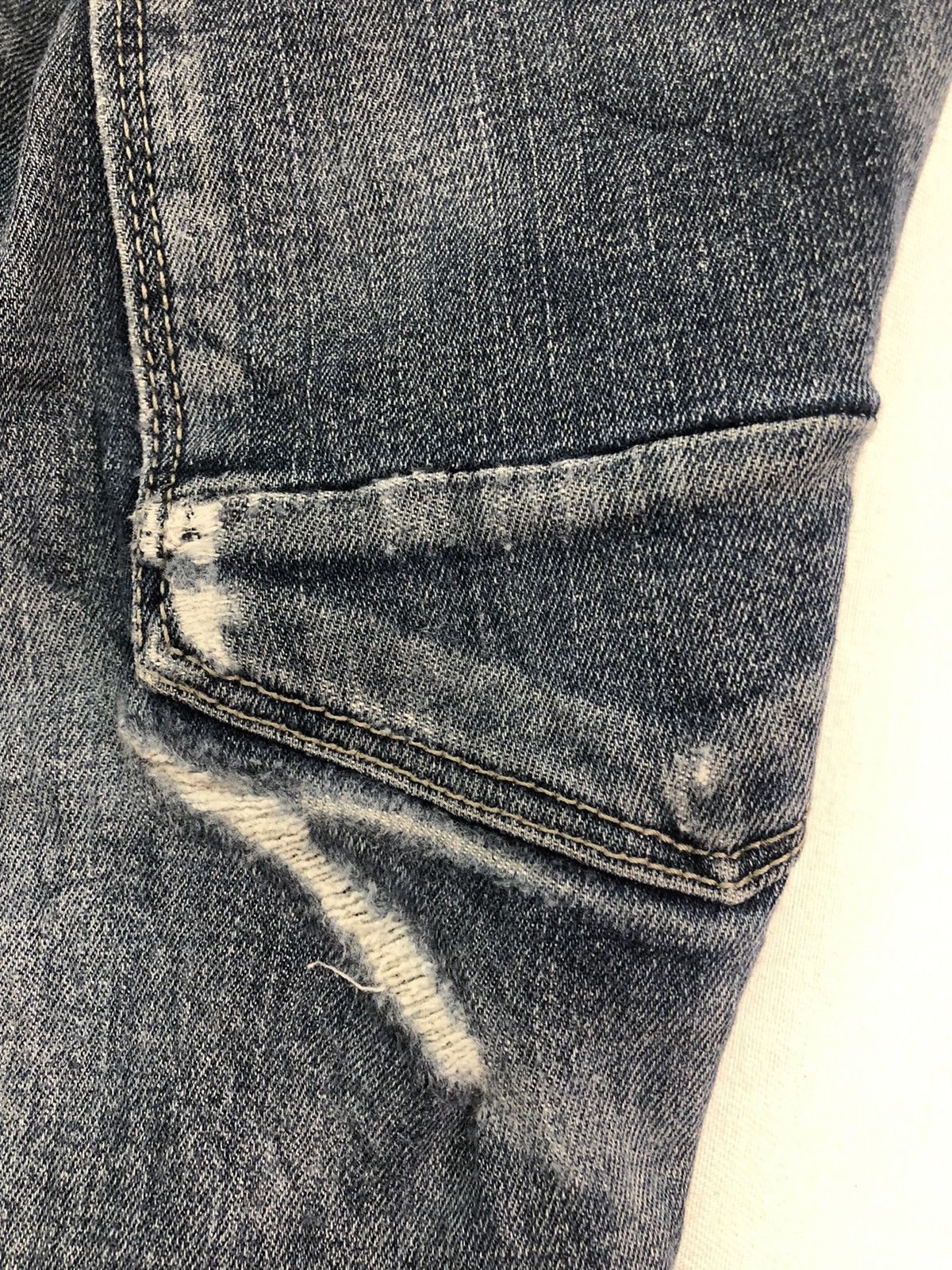 Japanese Brand Japanese IZ 7250 Distressed Denim Utility Multipocket Cargo Size US 30 / EU 46 - 25 Thumbnail