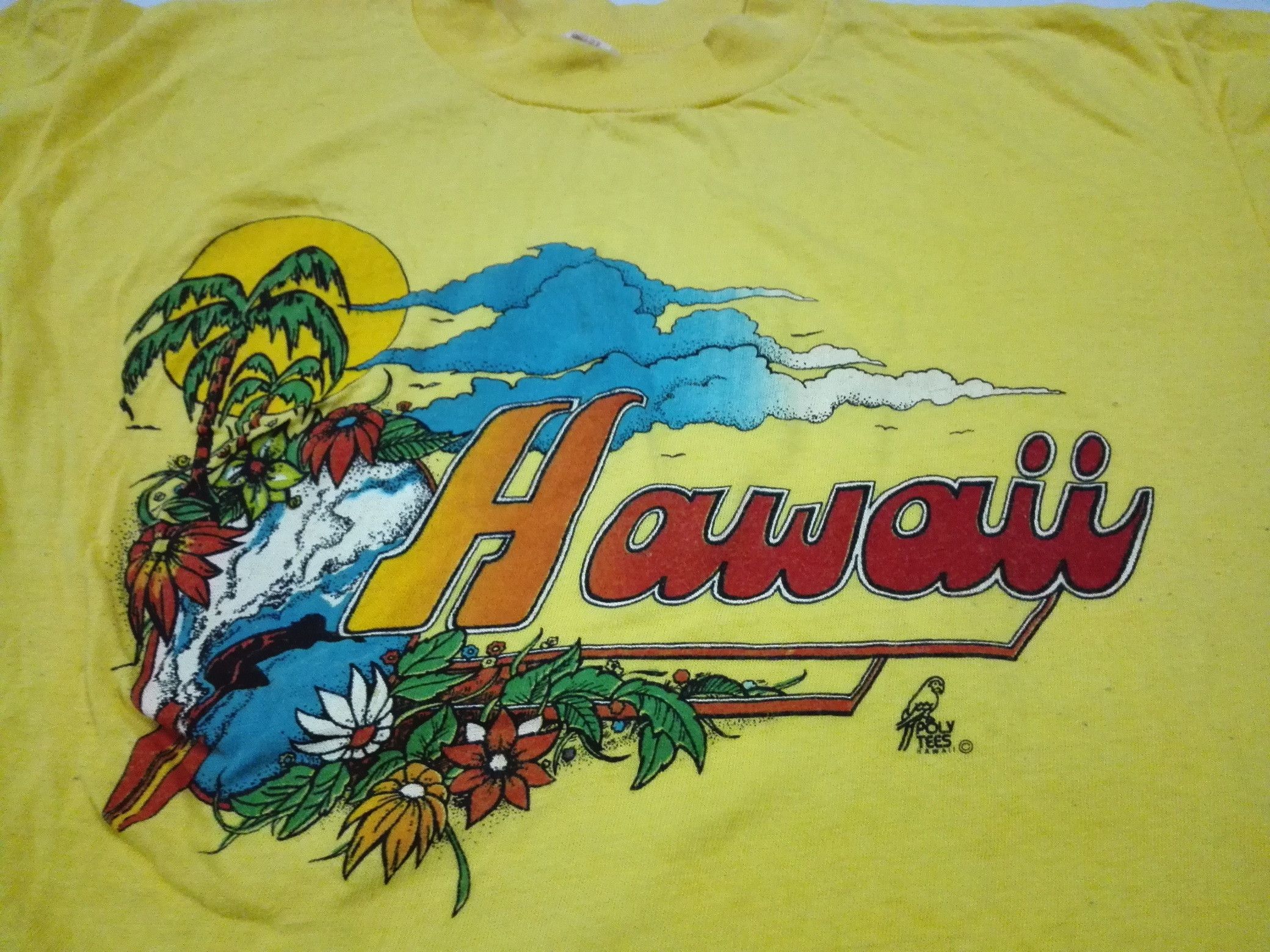 Vintage RARE VINTAGE 70s HAWAII RAINBOWS POLY TEES Size US M / EU 48-50 / 2 - 1 Thumbnail