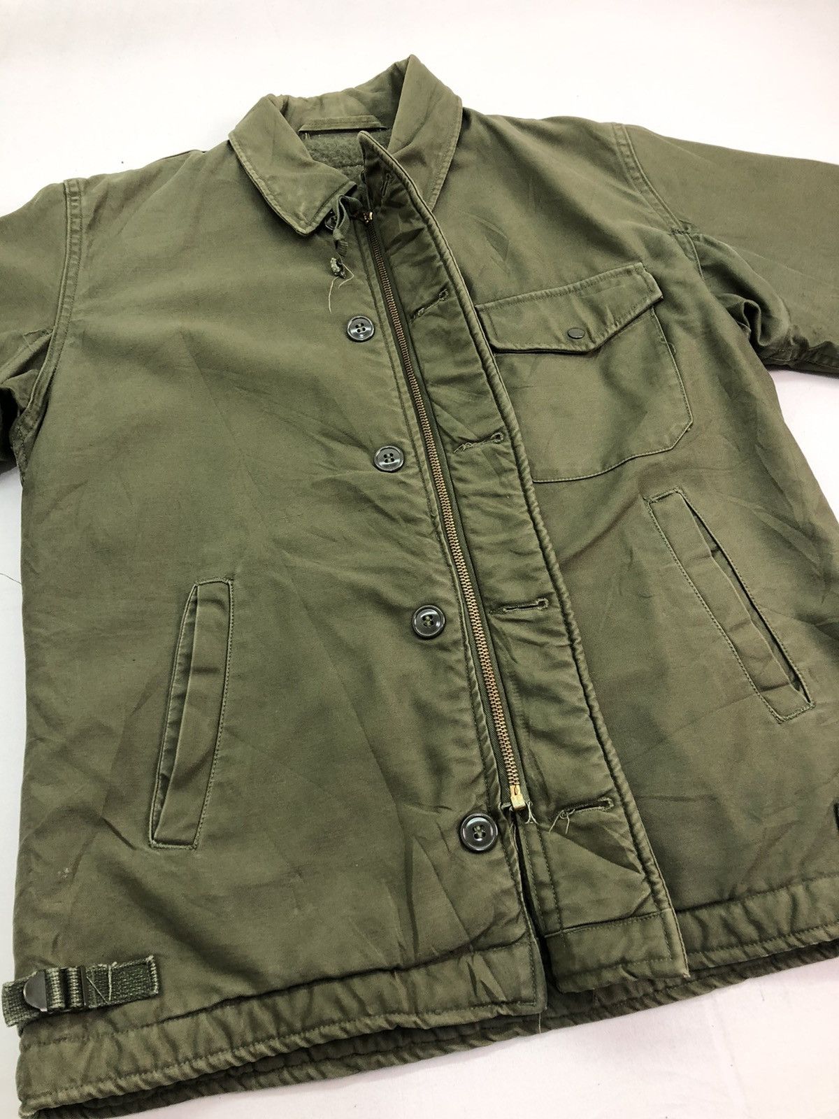 Vintage Military Heavy Green Army Jacket Size US L / EU 52-54 / 3 - 7 Thumbnail