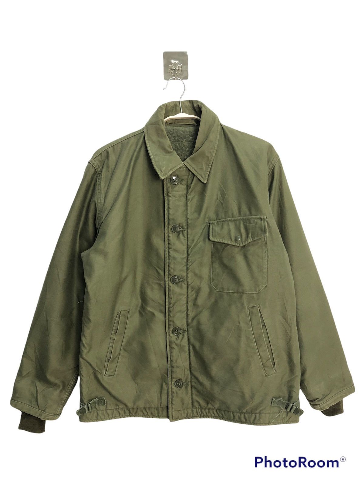 Vintage Military Heavy Green Army Jacket Size US L / EU 52-54 / 3 - 1 Thumbnail