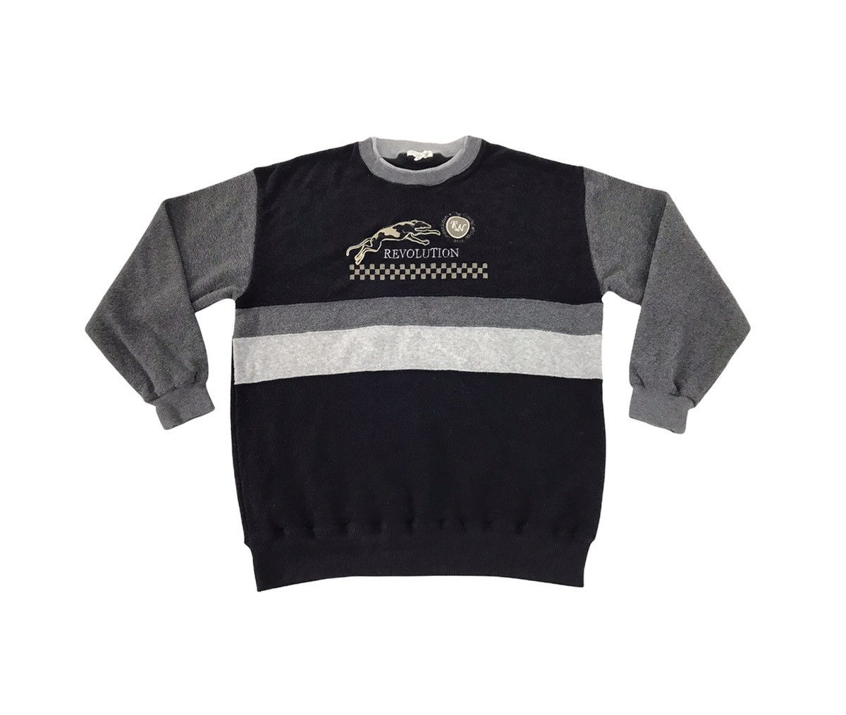 Vintage 90s Revolution Dog Hunting Sweatshirt Colour Block Style Size US M / EU 48-50 / 2 - 1 Thumbnail