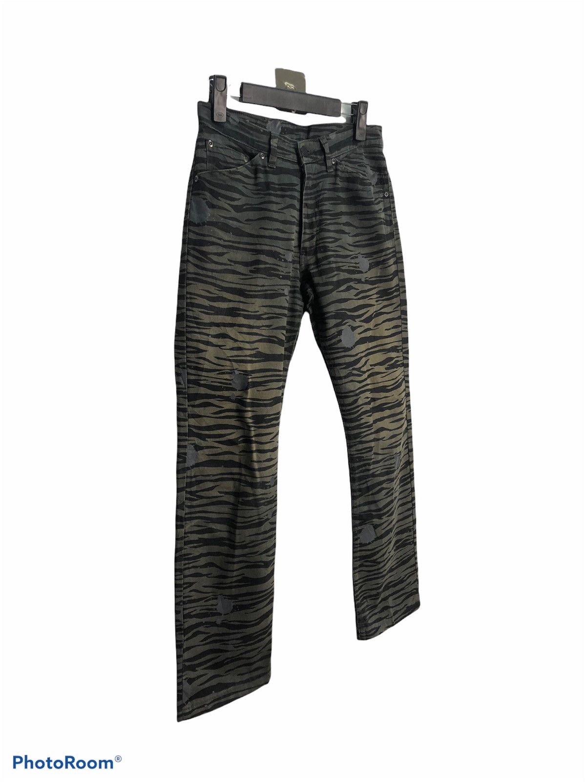 Japanese Brand × Vintage Japanese Dept Leopard strips Splatter Paint Pants Size US 28 / EU 44 - 3 Thumbnail