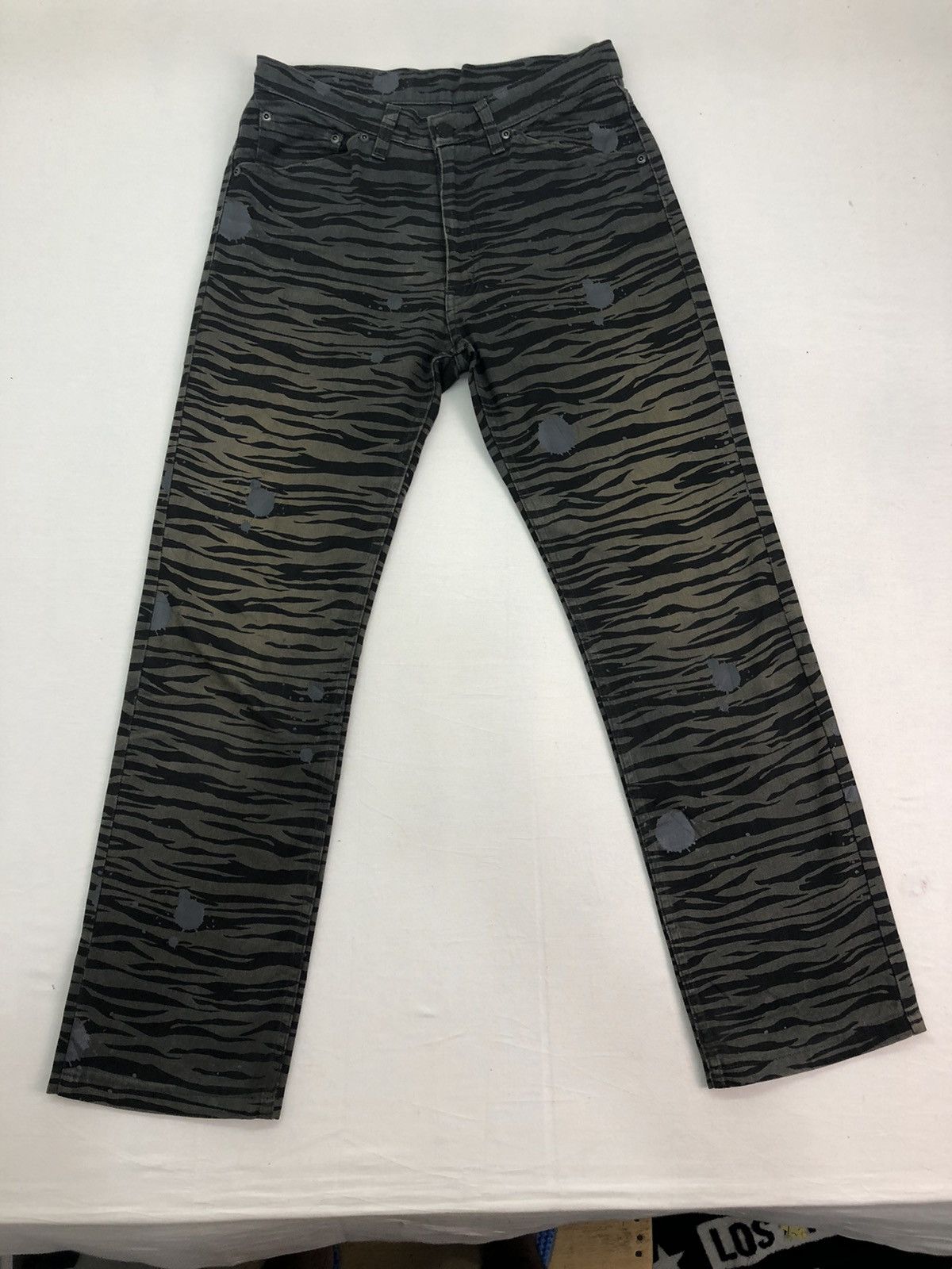 Japanese Brand × Vintage Japanese Dept Leopard strips Splatter Paint Pants Size US 28 / EU 44 - 5 Thumbnail