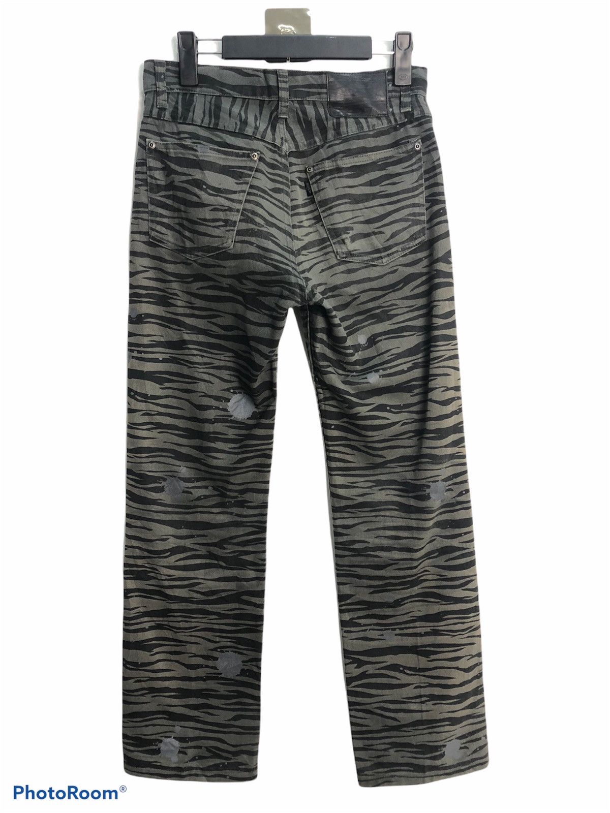 Japanese Brand × Vintage Japanese Dept Leopard strips Splatter Paint Pants Size US 28 / EU 44 - 2 Thumbnail