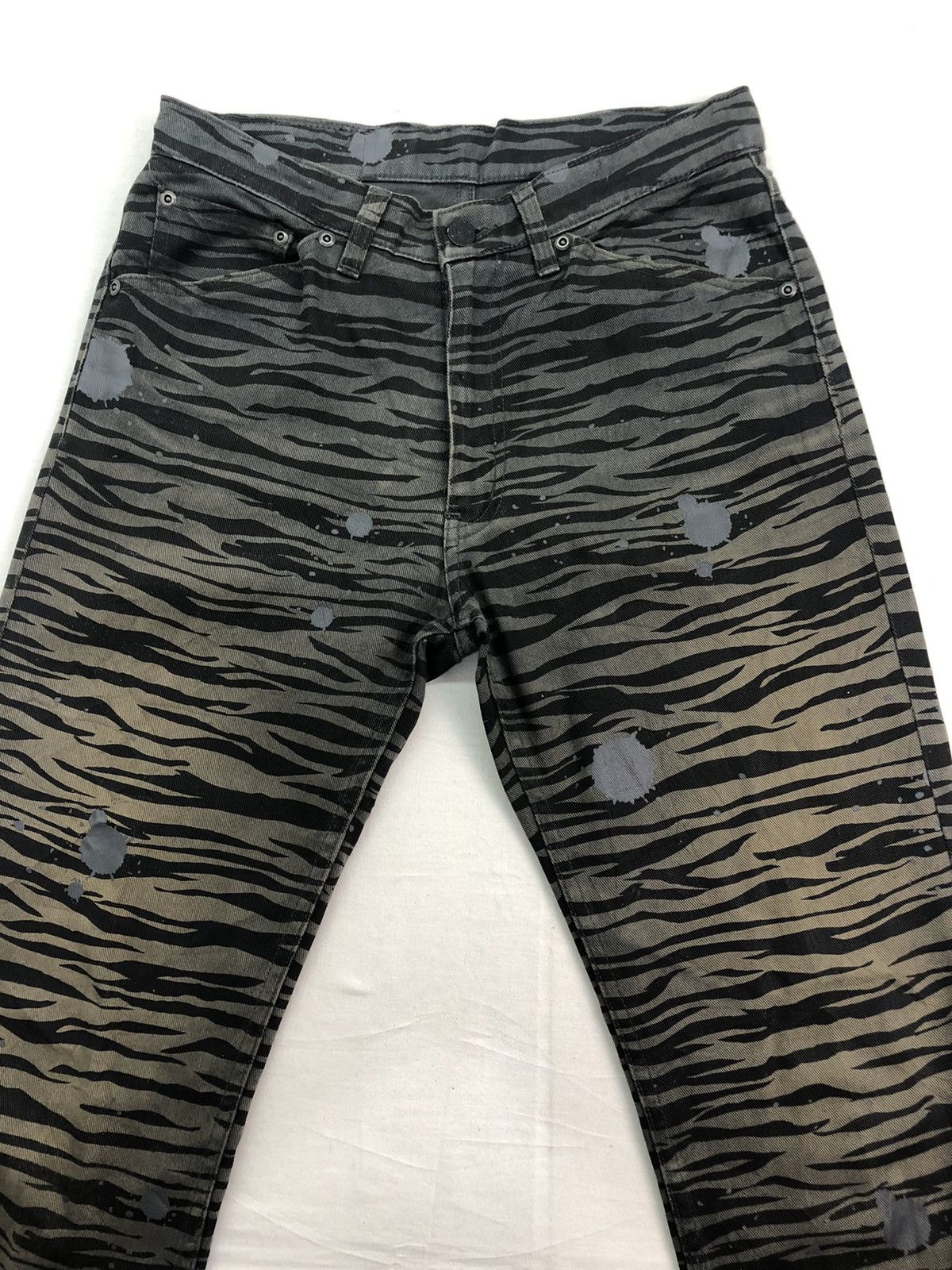 Japanese Brand × Vintage Japanese Dept Leopard strips Splatter Paint Pants Size US 28 / EU 44 - 6 Thumbnail