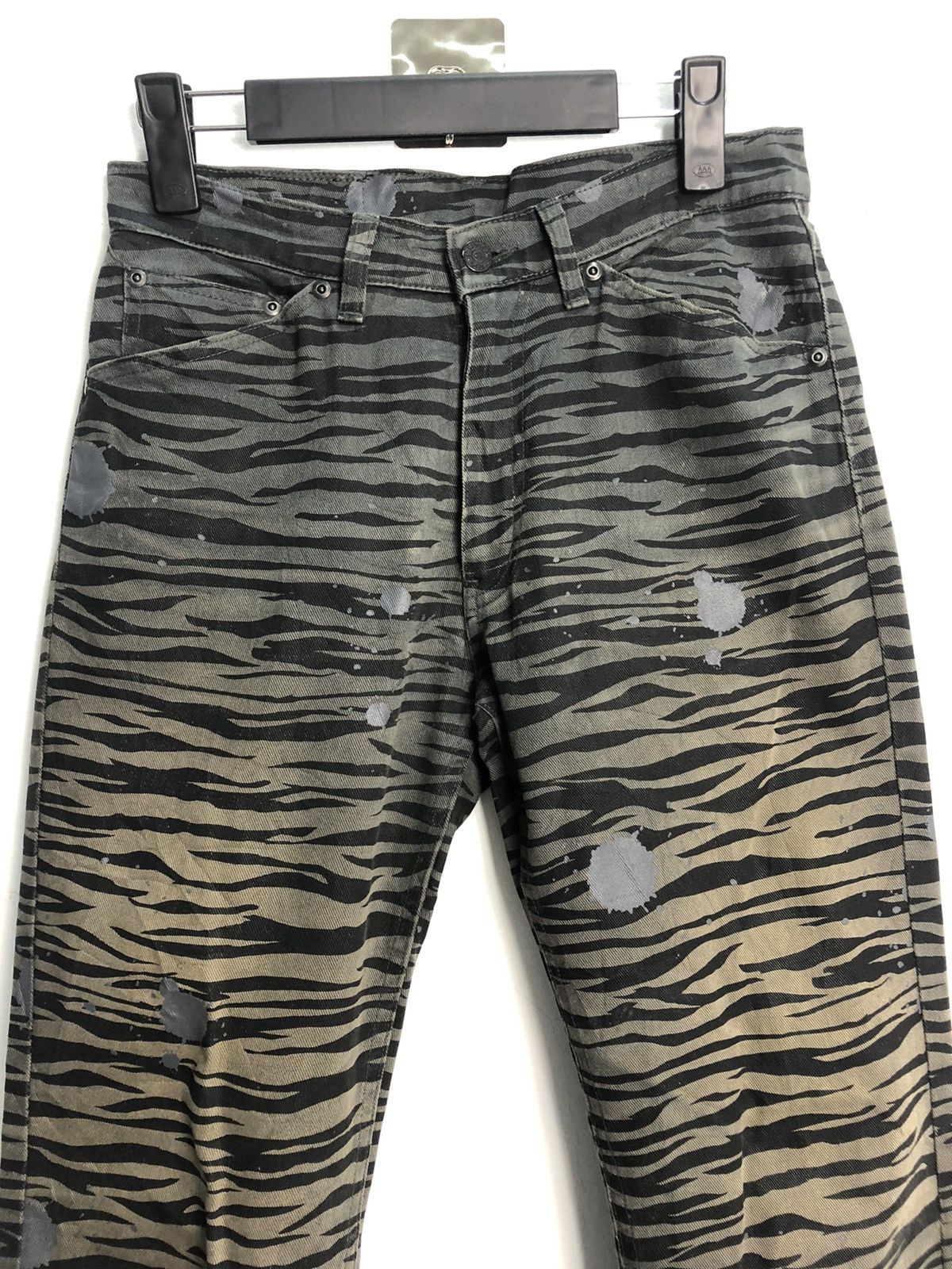 Japanese Brand × Vintage Japanese Dept Leopard strips Splatter Paint Pants Size US 28 / EU 44 - 4 Thumbnail