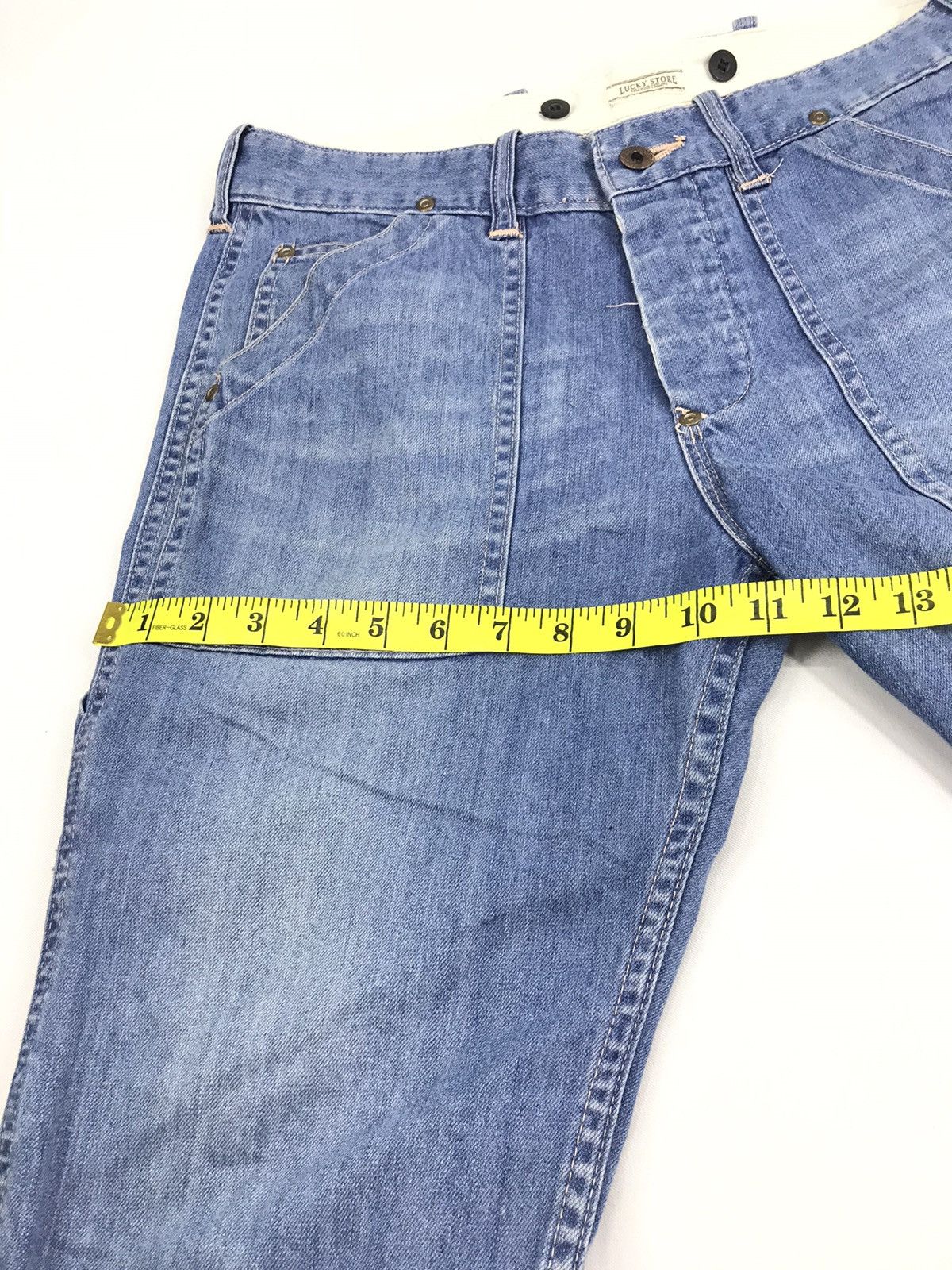 Japanese Brand × Lucky Brand Lucky Store Denim Short Pant Jeans Streewear Style Size US 32 / EU 48 - 10 Thumbnail