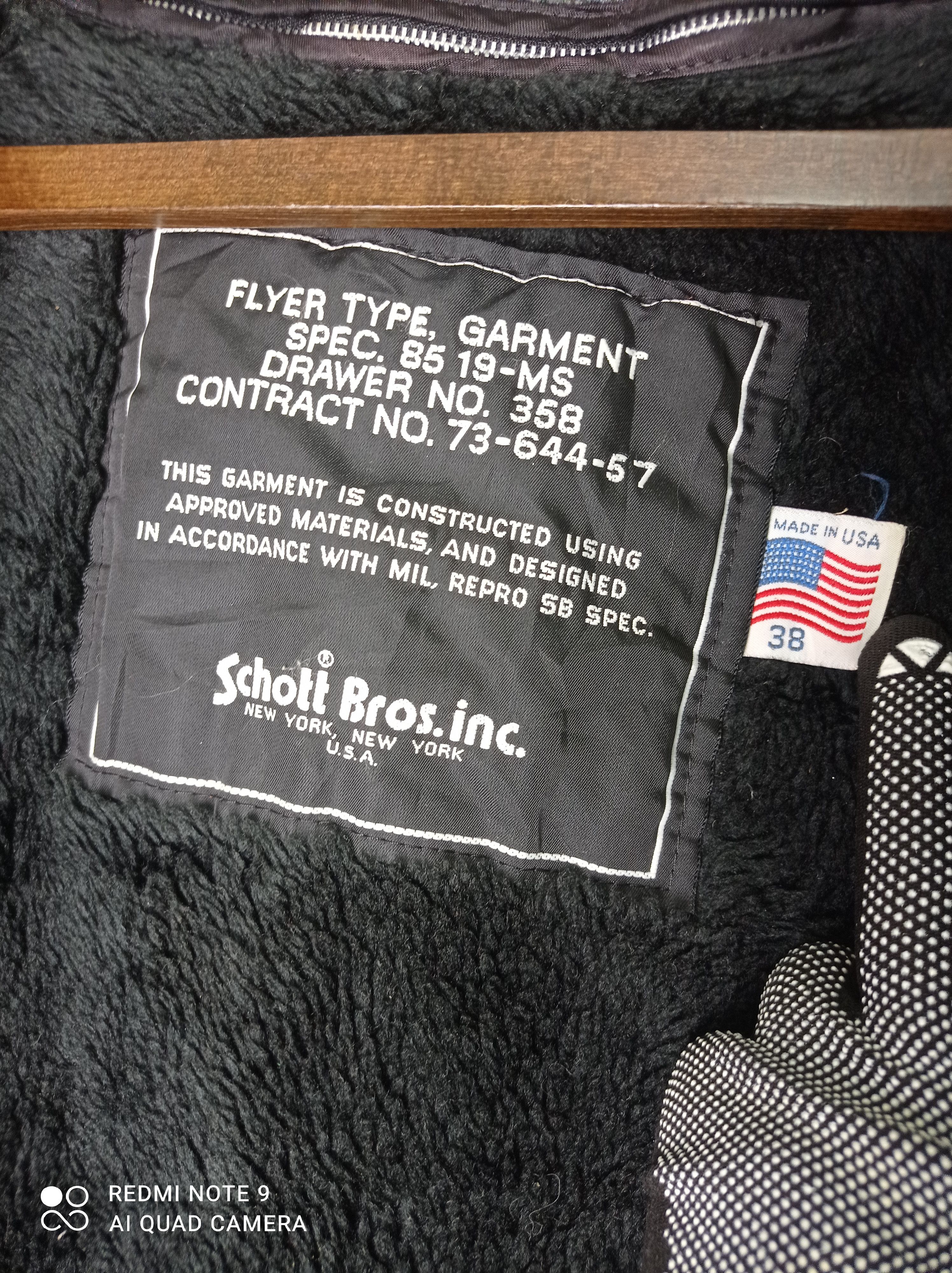 Schott 🔥Vintage Schott flight jacket Made In Usa🔥 Size US M / EU 48-50 / 2 - 9 Thumbnail
