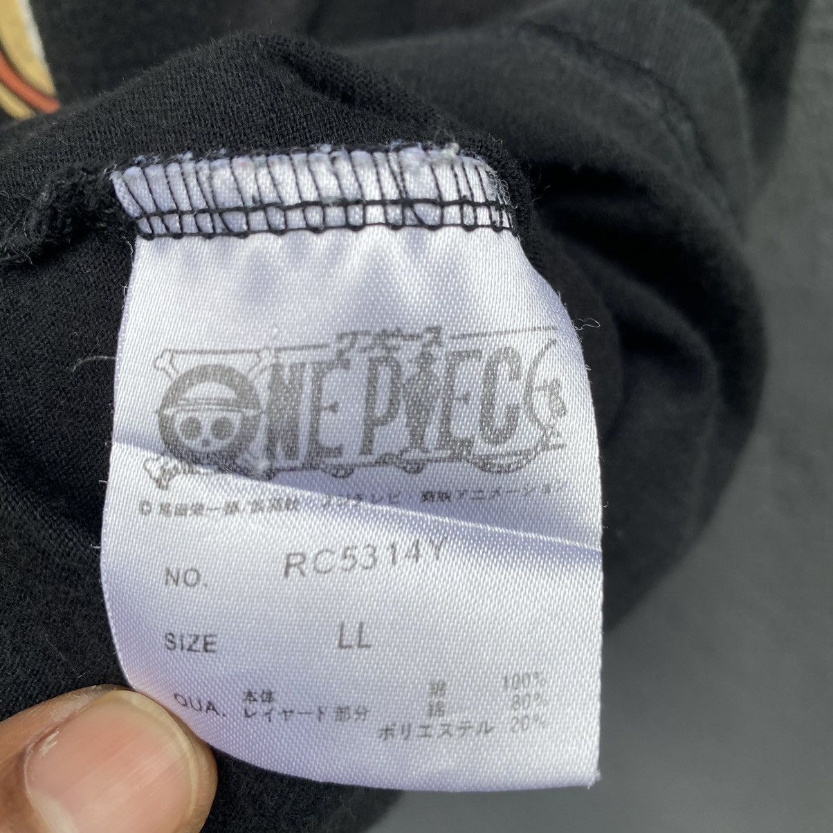 Anime Thrashed Faded Portgas D. Ace One Piece Anime ERD GRUNGE TEE Size US L / EU 52-54 / 3 - 5 Thumbnail