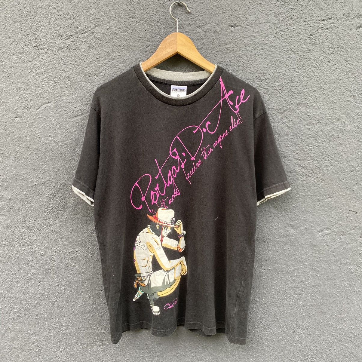 Anime Thrashed Faded Portgas D. Ace One Piece Anime ERD GRUNGE TEE Size US L / EU 52-54 / 3 - 1 Thumbnail