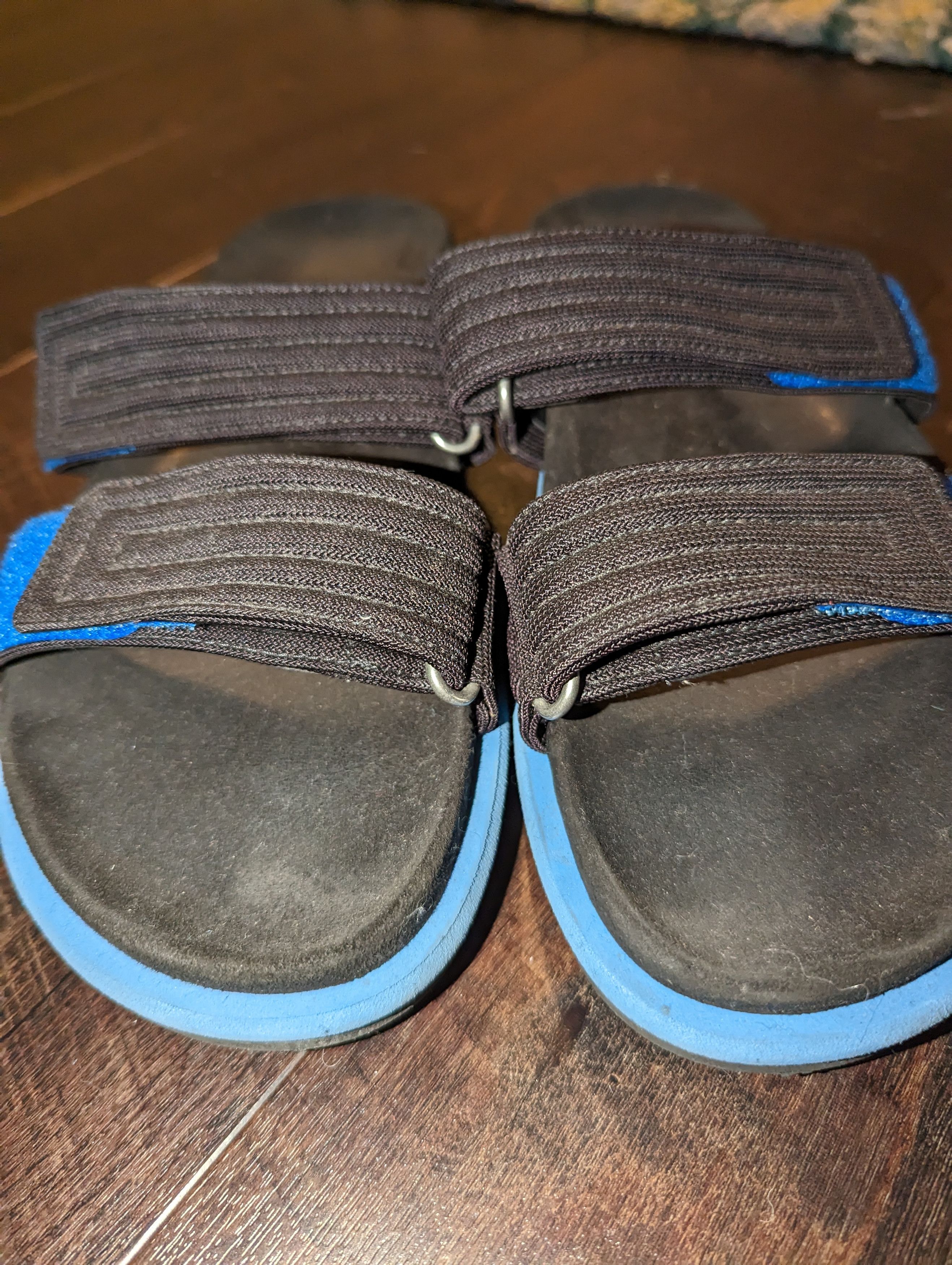 Dries Van Noten DRIES VAN NOTEN Canvas & Suede Slide Sandals Size US 11.5 / EU 44-45 - 2 Thumbnail