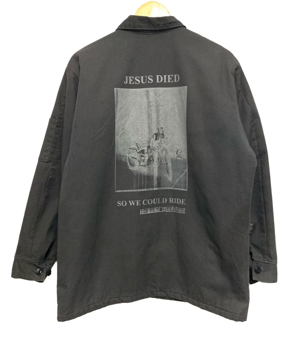 Designer × Japanese Brand × Sports Specialties 🇯🇵 Vintage JMS MOTORS JESUS DIED Jacket Size US M / EU 48-50 / 2 - 2 Thumbnail