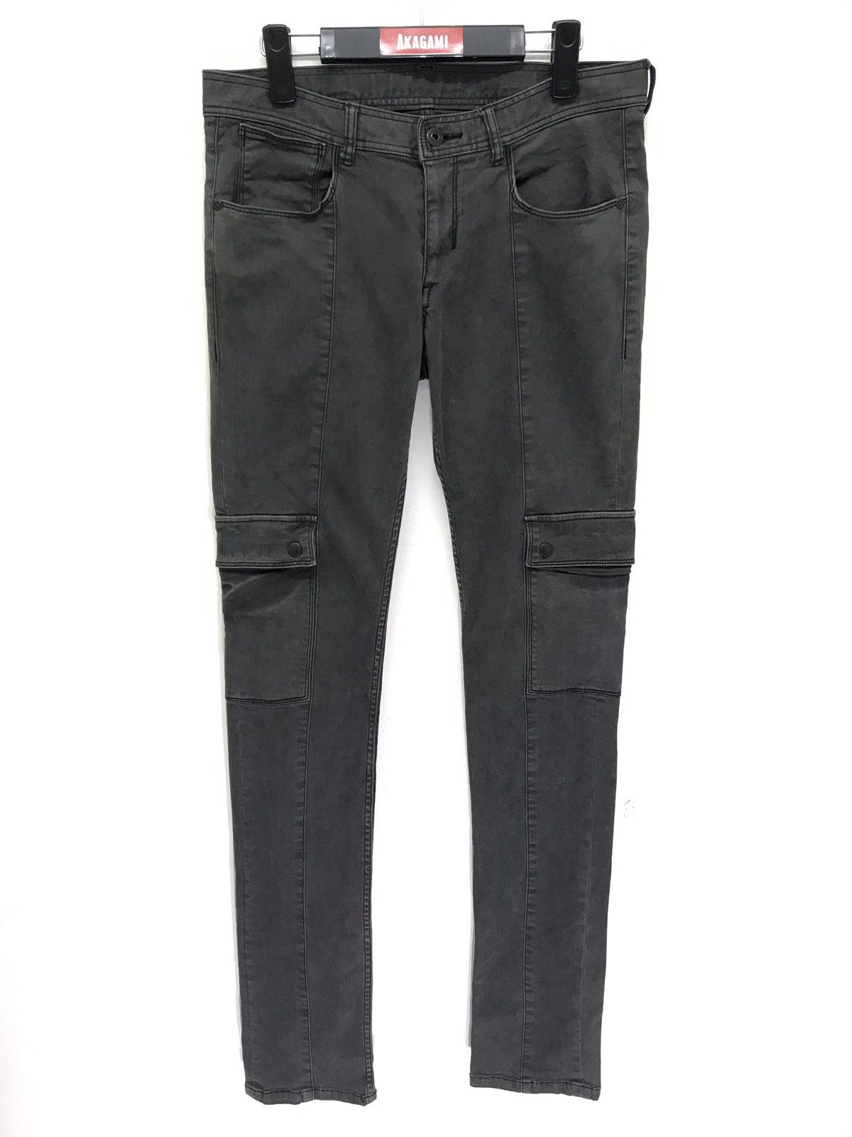Neil Barrett ❄Black Barret Neil Barrett Skinny Pant Faded Grey Stretch Size US 31 - 1 Thumbnail