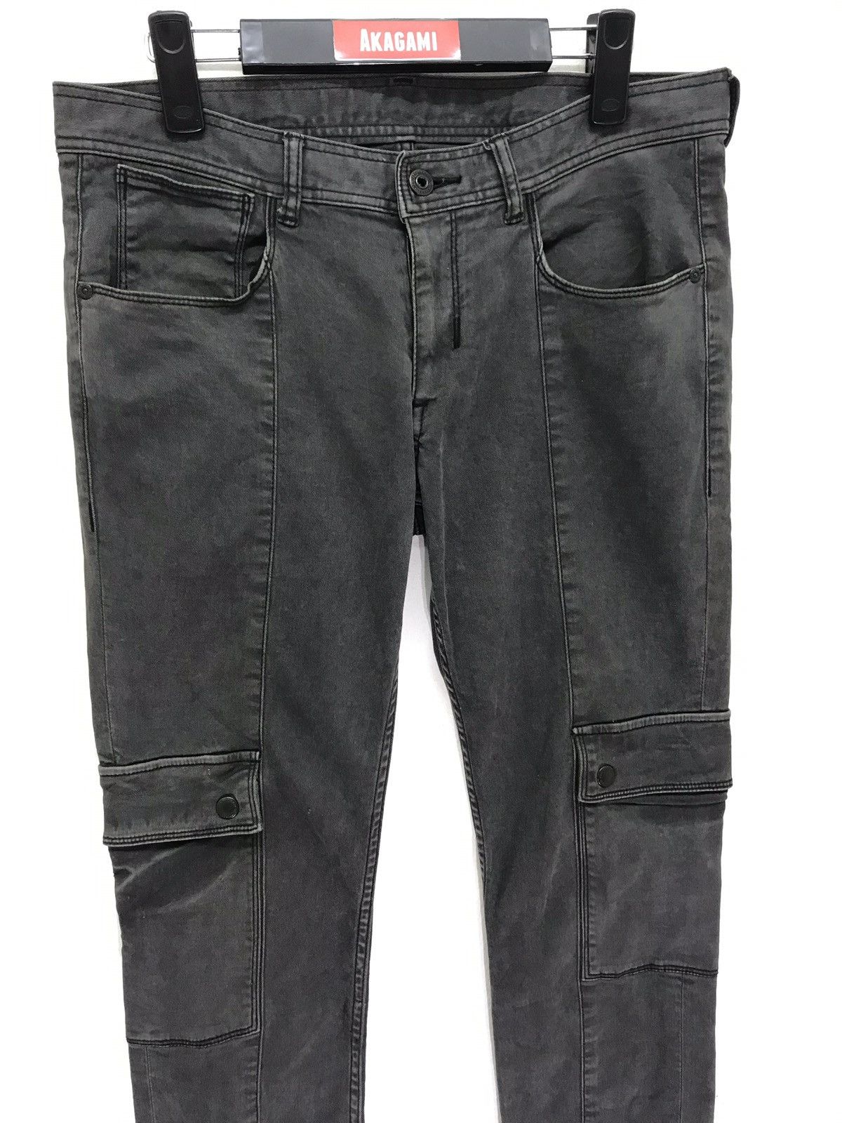 Neil Barrett ❄Black Barret Neil Barrett Skinny Pant Faded Grey Stretch Size US 31 - 3 Thumbnail