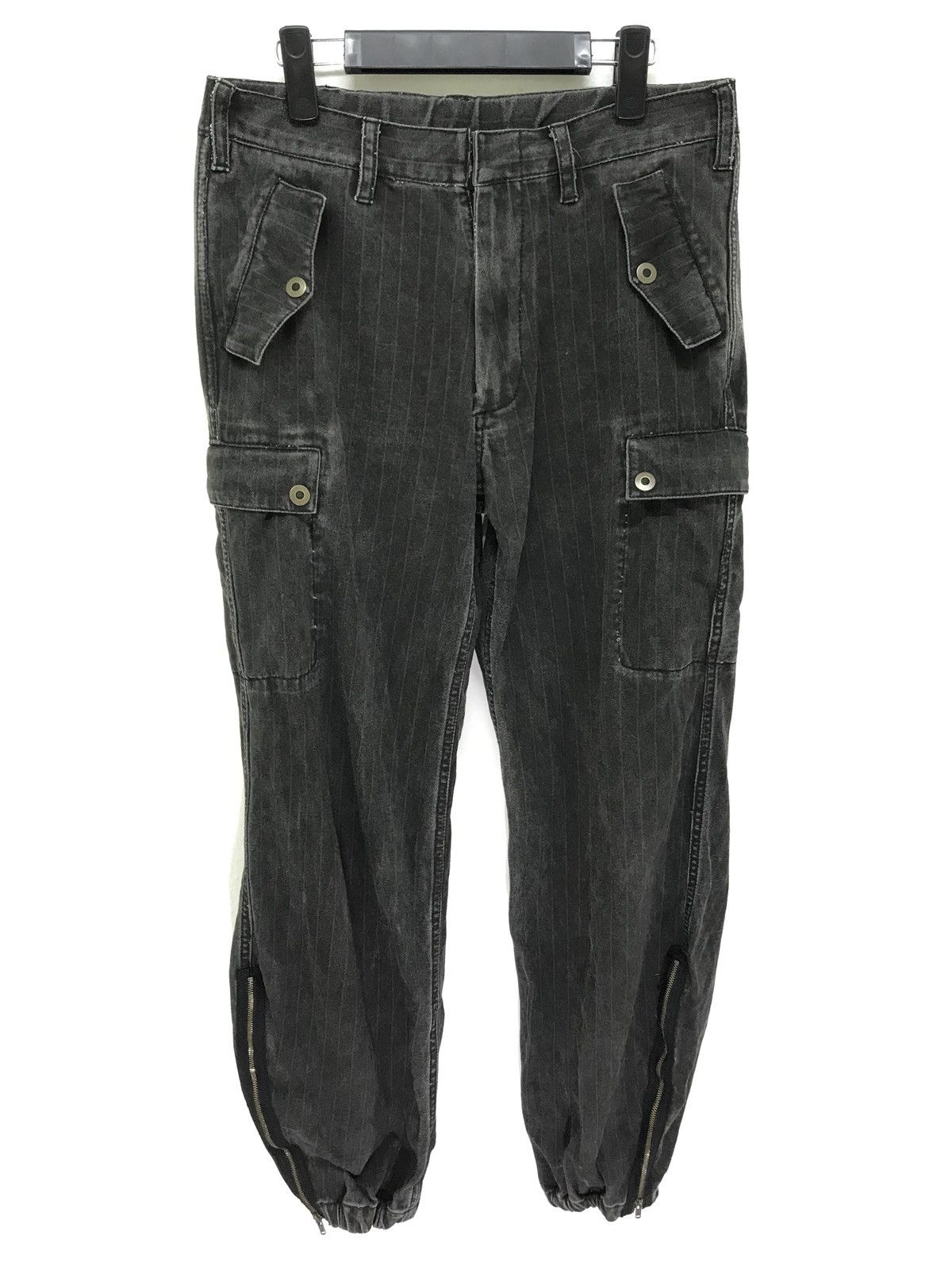 Japanese Brand No Concept But Good Sense Cargo Pant Striped Regular 39🟦 Size US 33 - 2 Thumbnail