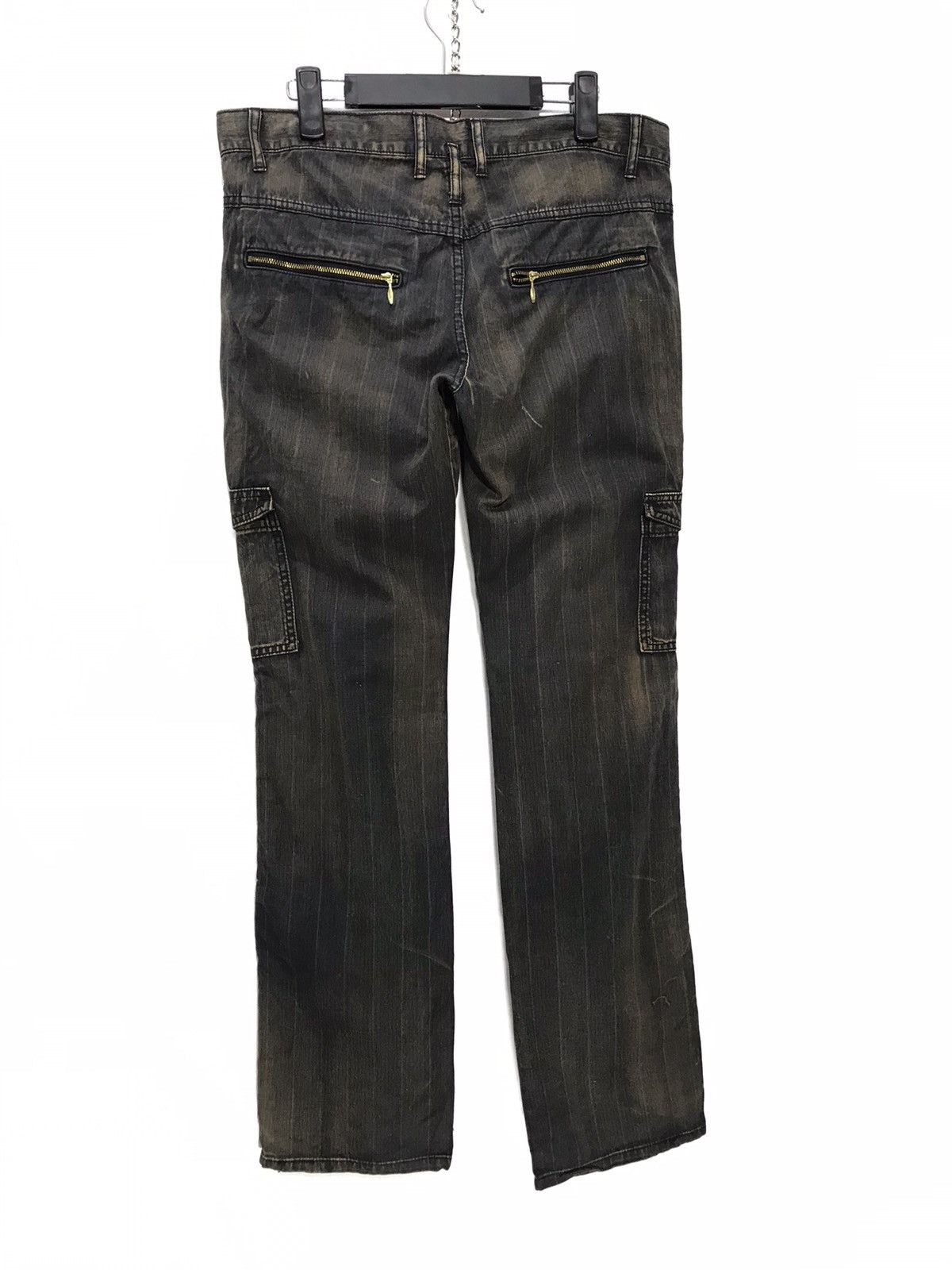 Japanese Brand Fuga Thin Denim Cargo Low Rise 32🟦 Size US 33 - 6 Thumbnail