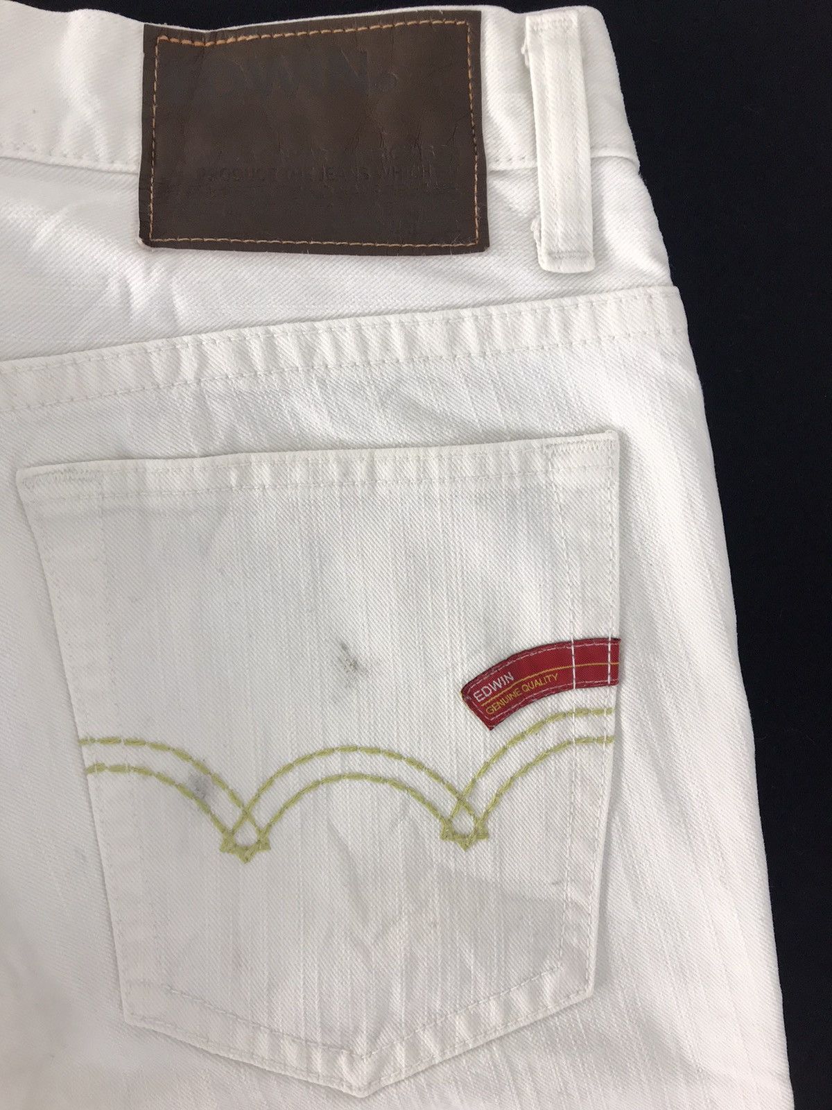 Edwin × Vintage Edwin Short Pant White Denim Jeans Pant Street Fashion Size US 31 - 3 Thumbnail