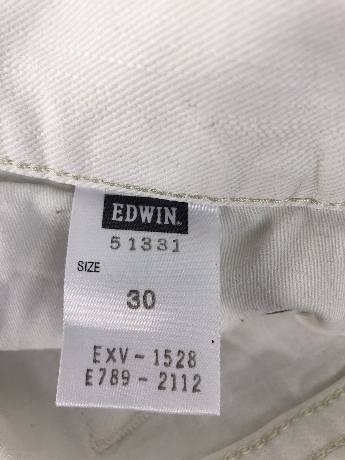 Edwin × Vintage Edwin Short Pant White Denim Jeans Pant Street Fashion Size US 31 - 7 Thumbnail