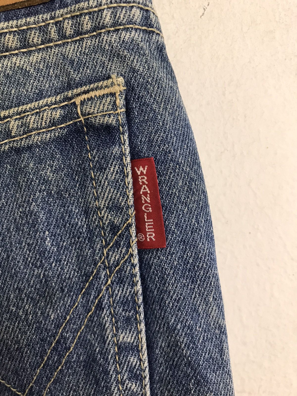 Vintage × Wrangler 80s 90s Wrangler USA Distressed Denim Jeans Indigo Size US 32 / EU 48 - 6 Thumbnail