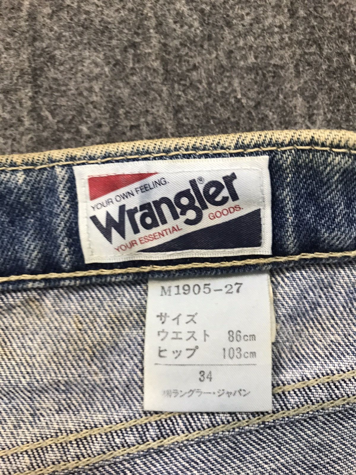 Vintage × Wrangler 80s 90s Wrangler USA Distressed Denim Jeans Indigo Size US 32 / EU 48 - 8 Thumbnail