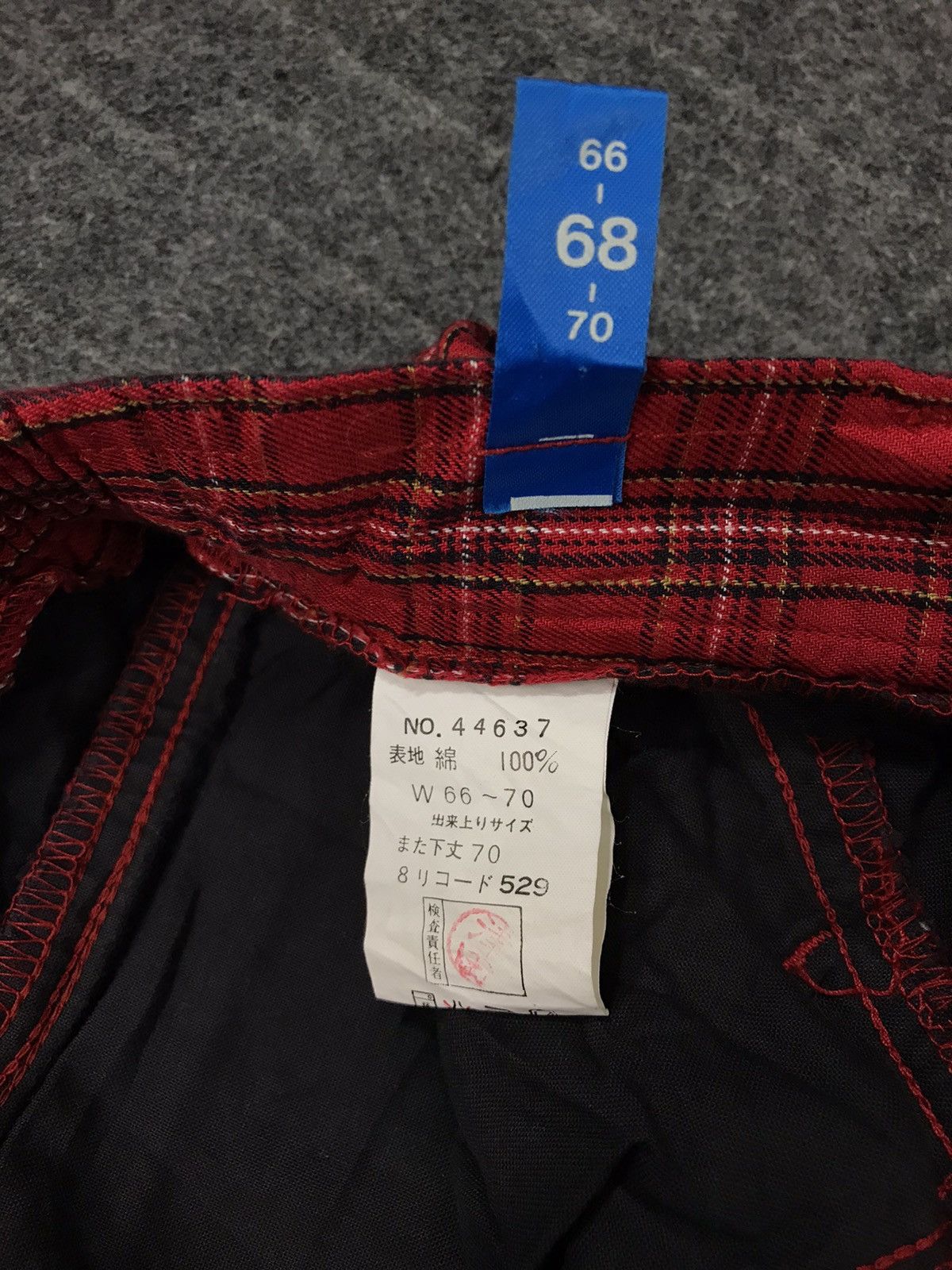Japanese Brand × Vintage Plaid Check Casual Pant Inspired Designer Fashion Size US 26 / EU 42 - 5 Thumbnail