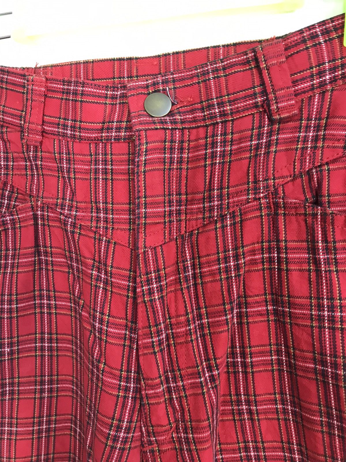 Japanese Brand × Vintage Plaid Check Casual Pant Inspired Designer Fashion Size US 26 / EU 42 - 3 Thumbnail
