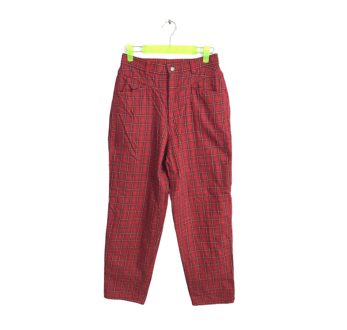 Japanese Brand × Vintage Plaid Check Casual Pant Inspired Designer Fashion Size US 26 / EU 42 - 1 Thumbnail