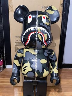 Bearbrick x BAPE Madison Avenue Exclusive Shark Camo 100% & 400% Set