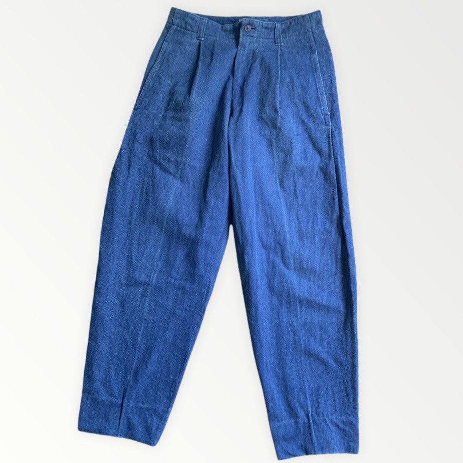 Issey Miyake Vintage Issey Miyake Men Indigo corduroy Pleats Pants Size US 28 / EU 44 - 1 Thumbnail