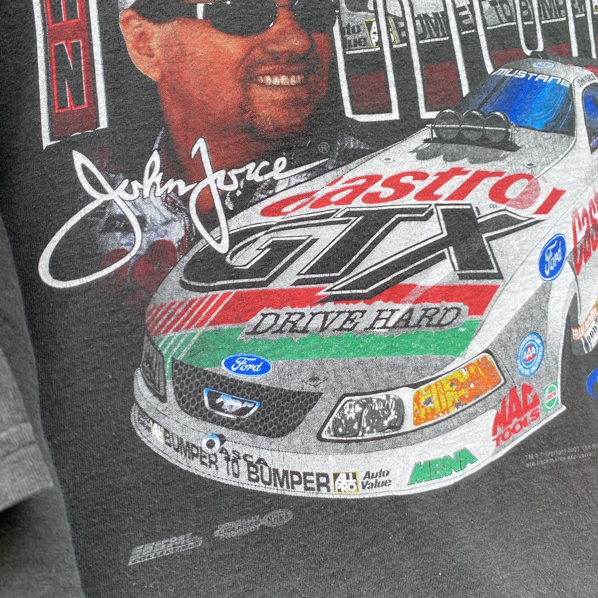 Vintage THRASHED Faded Vintage Y2K John Force ERD GRUNGE T-SHIRT Size US XXL / EU 58 / 5 - 5 Thumbnail