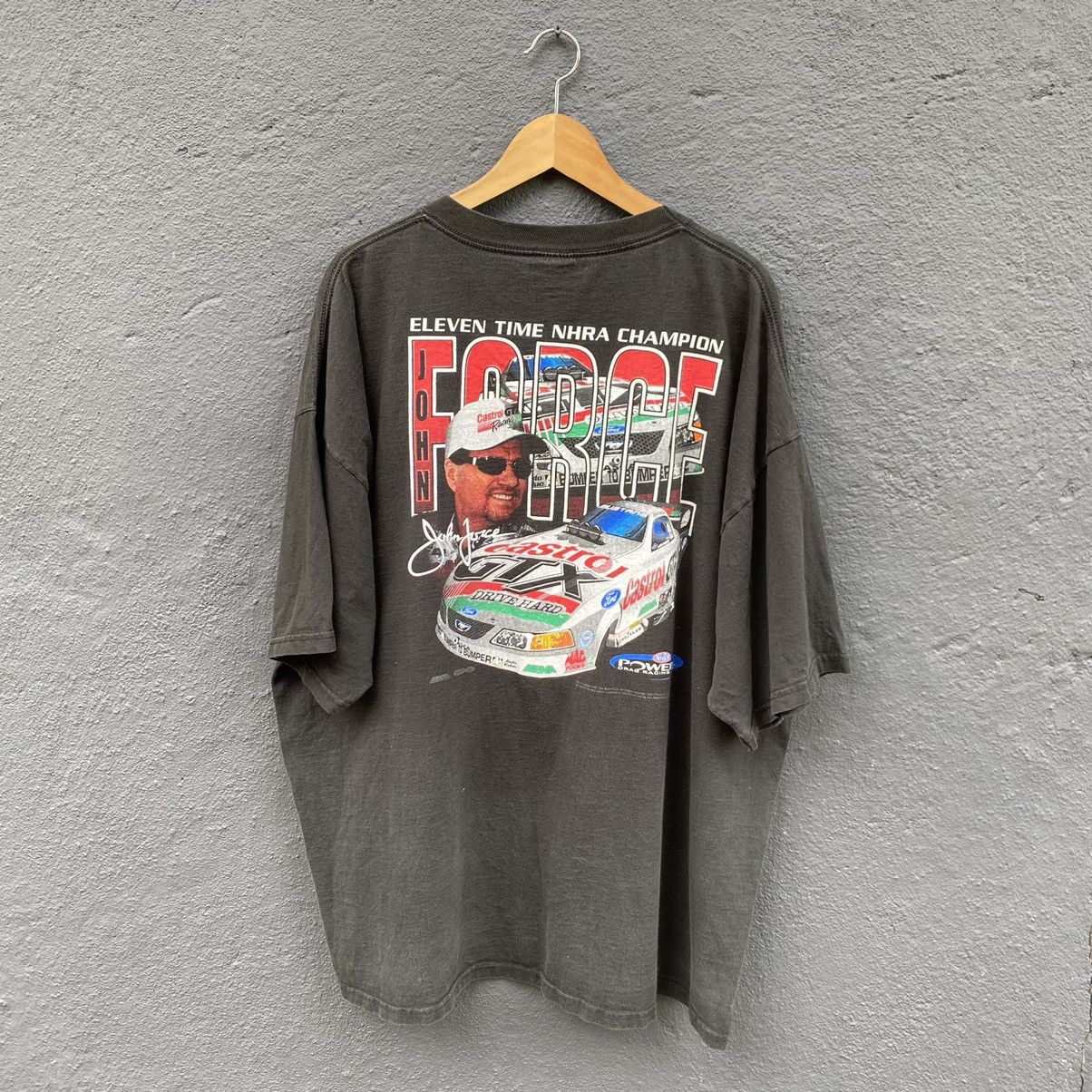Vintage THRASHED Faded Vintage Y2K John Force ERD GRUNGE T-SHIRT Size US XXL / EU 58 / 5 - 1 Thumbnail