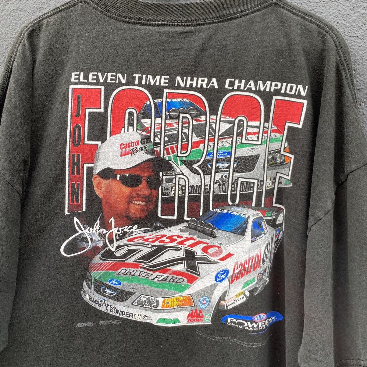 Vintage THRASHED Faded Vintage Y2K John Force ERD GRUNGE T-SHIRT Size US XXL / EU 58 / 5 - 3 Thumbnail