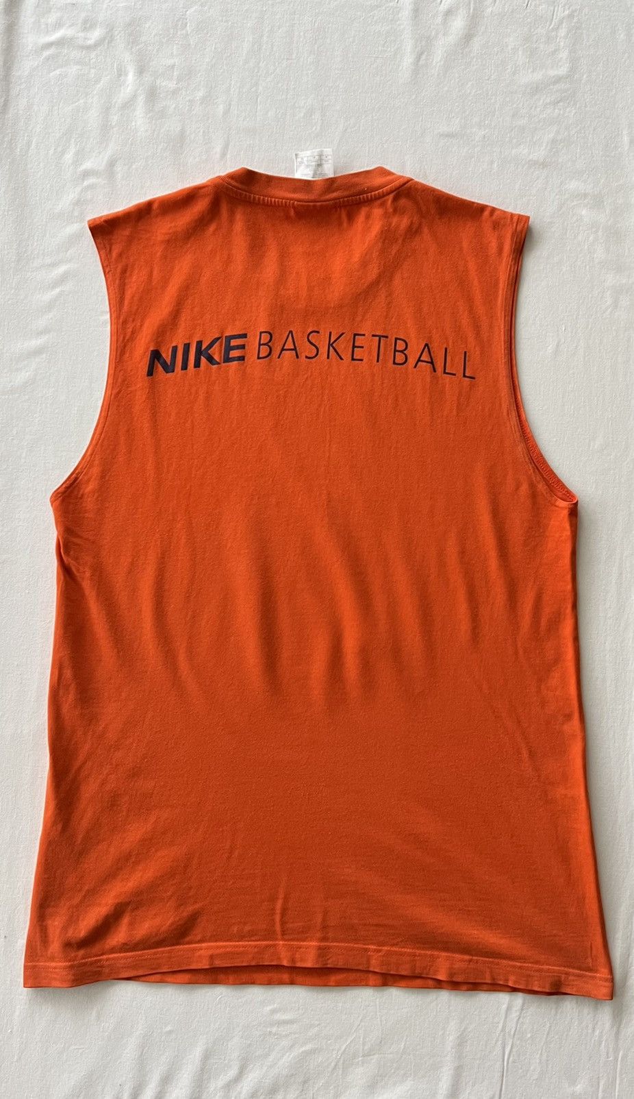 Nike Vintage 90s Nike Basketball Streetwear Orange Tank Top Tee Size US M / EU 48-50 / 2 - 12 Thumbnail
