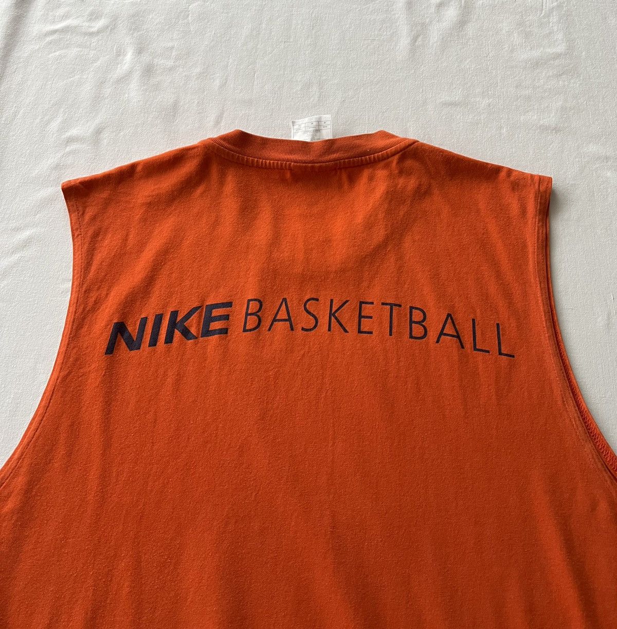 Nike Vintage 90s Nike Basketball Streetwear Orange Tank Top Tee Size US M / EU 48-50 / 2 - 13 Thumbnail