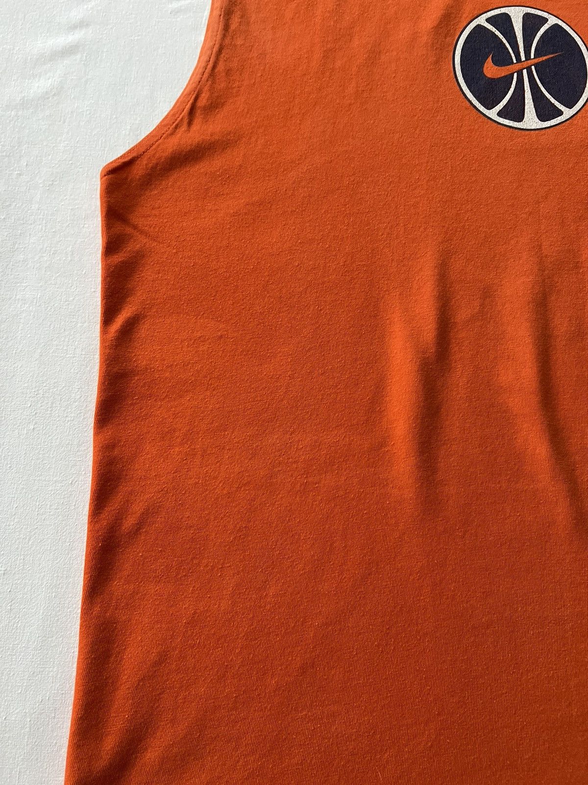 Nike Vintage 90s Nike Basketball Streetwear Orange Tank Top Tee Size US M / EU 48-50 / 2 - 8 Thumbnail