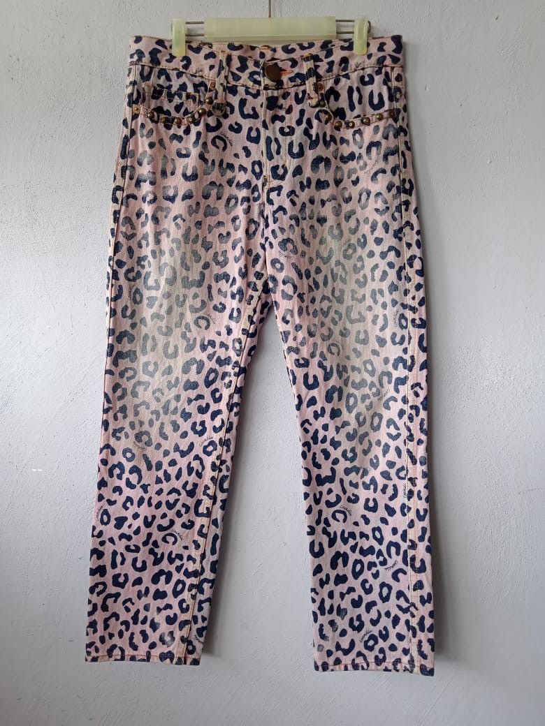 Hysteric Glamour Japanese Brand Leopard Print Seditionaries Exotic Denim Size US 31 - 1 Thumbnail