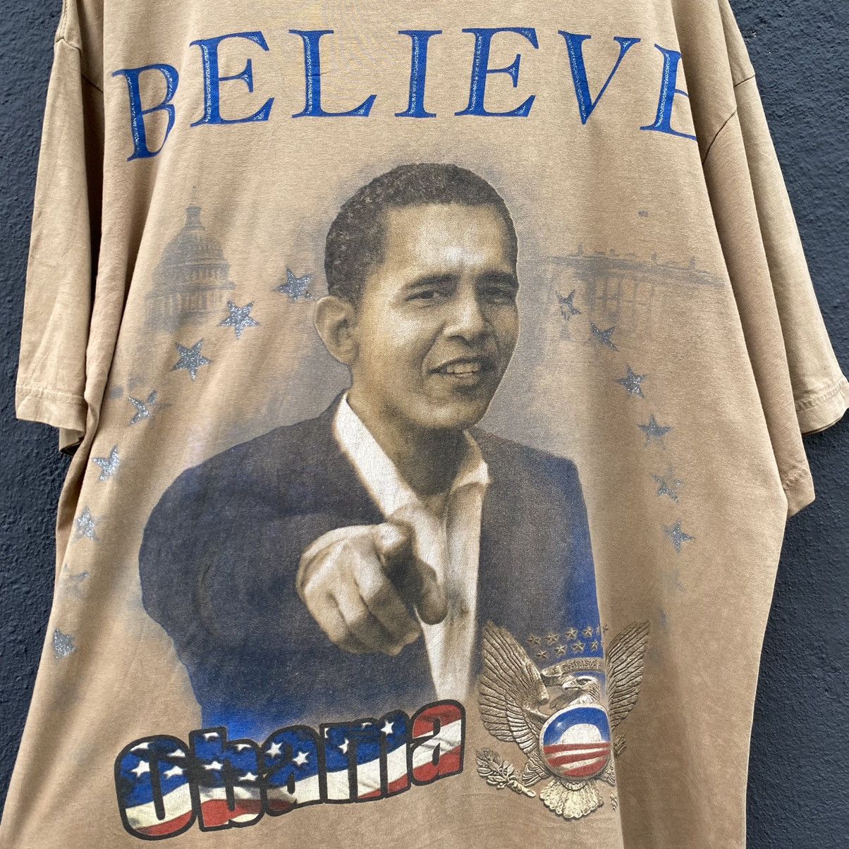 President's THRASHED FADED VINTAGE Y2K Obama President ERD GRUNGE TEE Size US XL / EU 56 / 4 - 2 Thumbnail