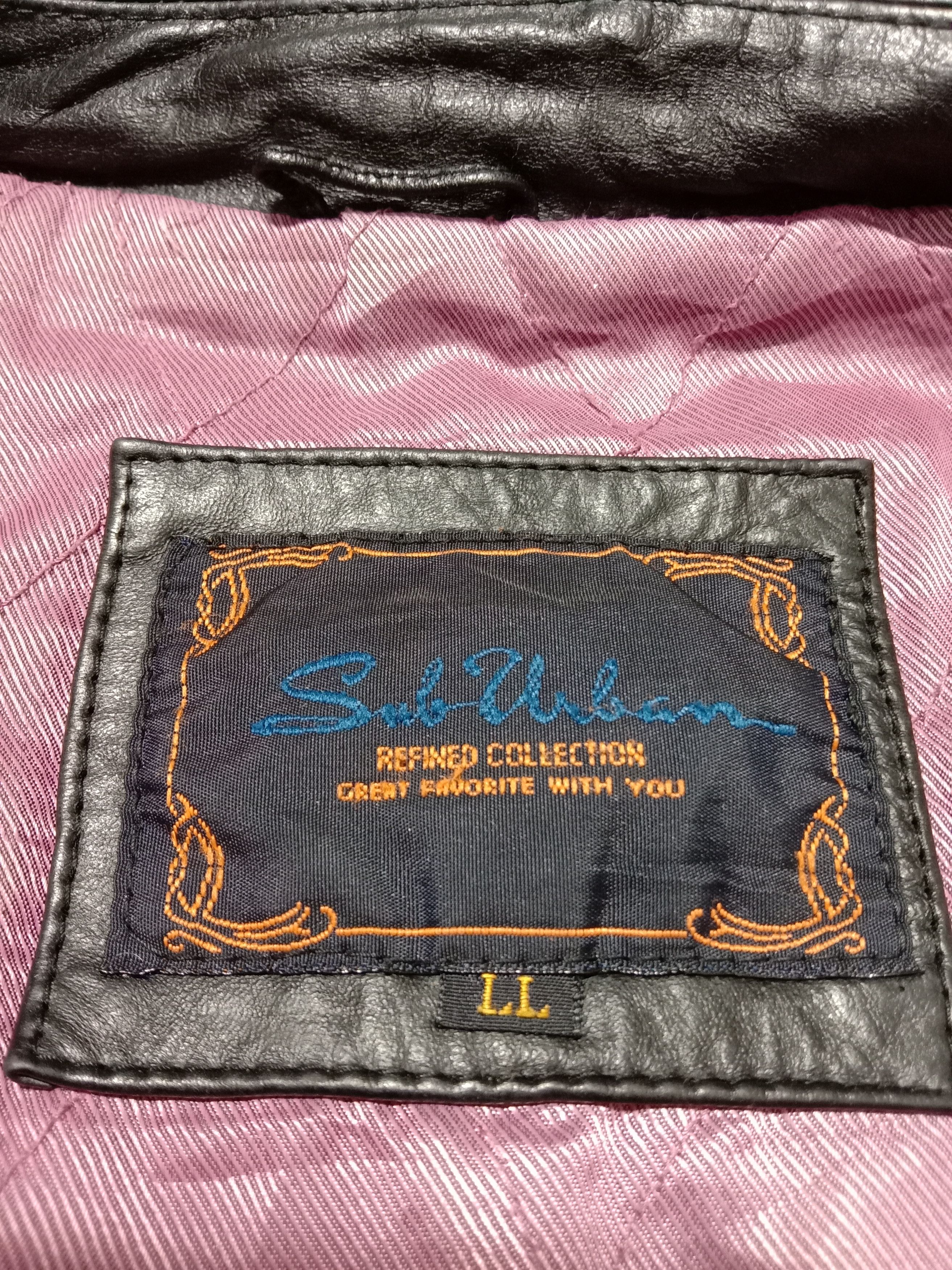 Japanese Brand × Vintage Vintage Sub Urban Leather Jacket Refined Collection Size US L / EU 52-54 / 3 - 3 Thumbnail