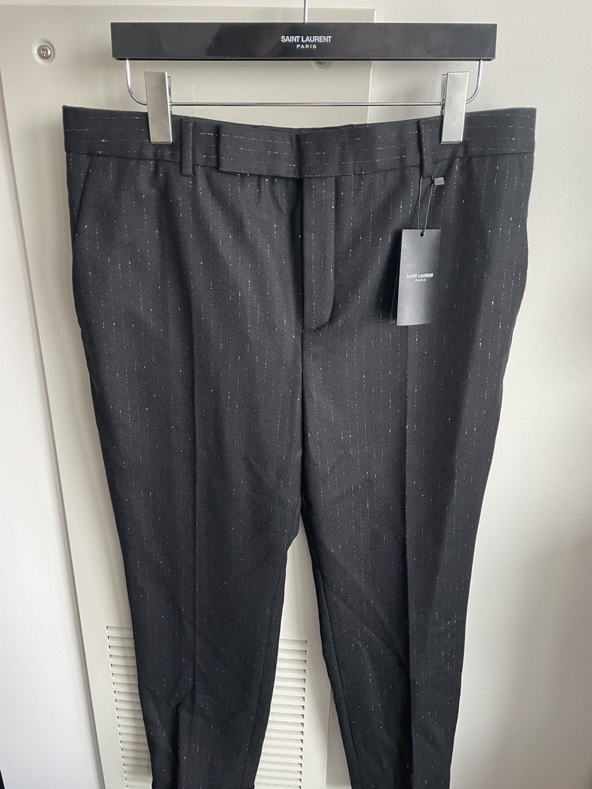 Hedi Slimane × Saint Laurent Paris × Yves Saint Laurent Limited Rare BrandNEW Super Runway Iconic Striped Wool Pant Size US 32 / EU 48 - 8 Thumbnail