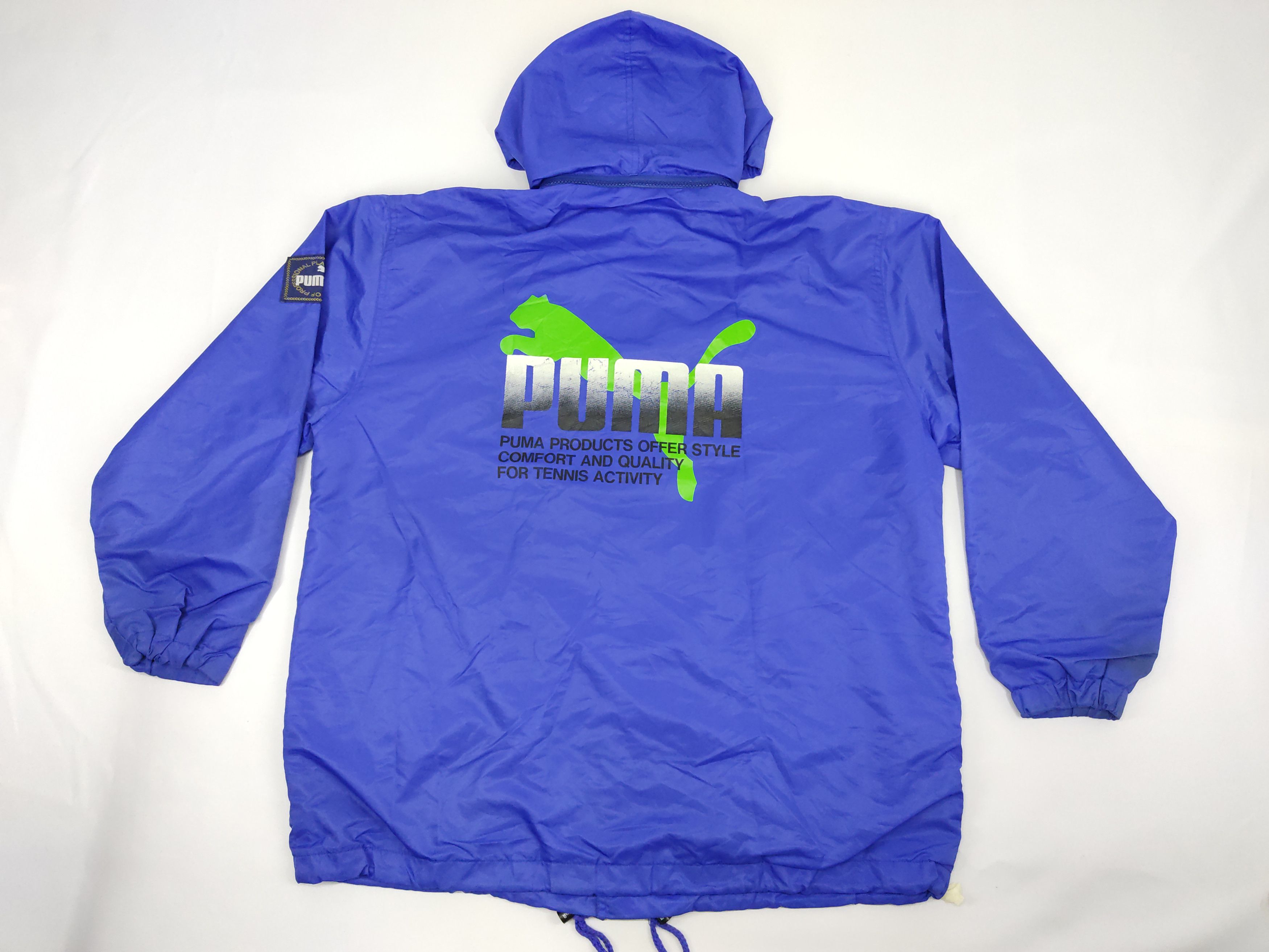 Puma Vintage Puma Windbreaker Coach Jacket Big Logo Streetwear Size US XL / EU 56 / 4 - 1 Thumbnail