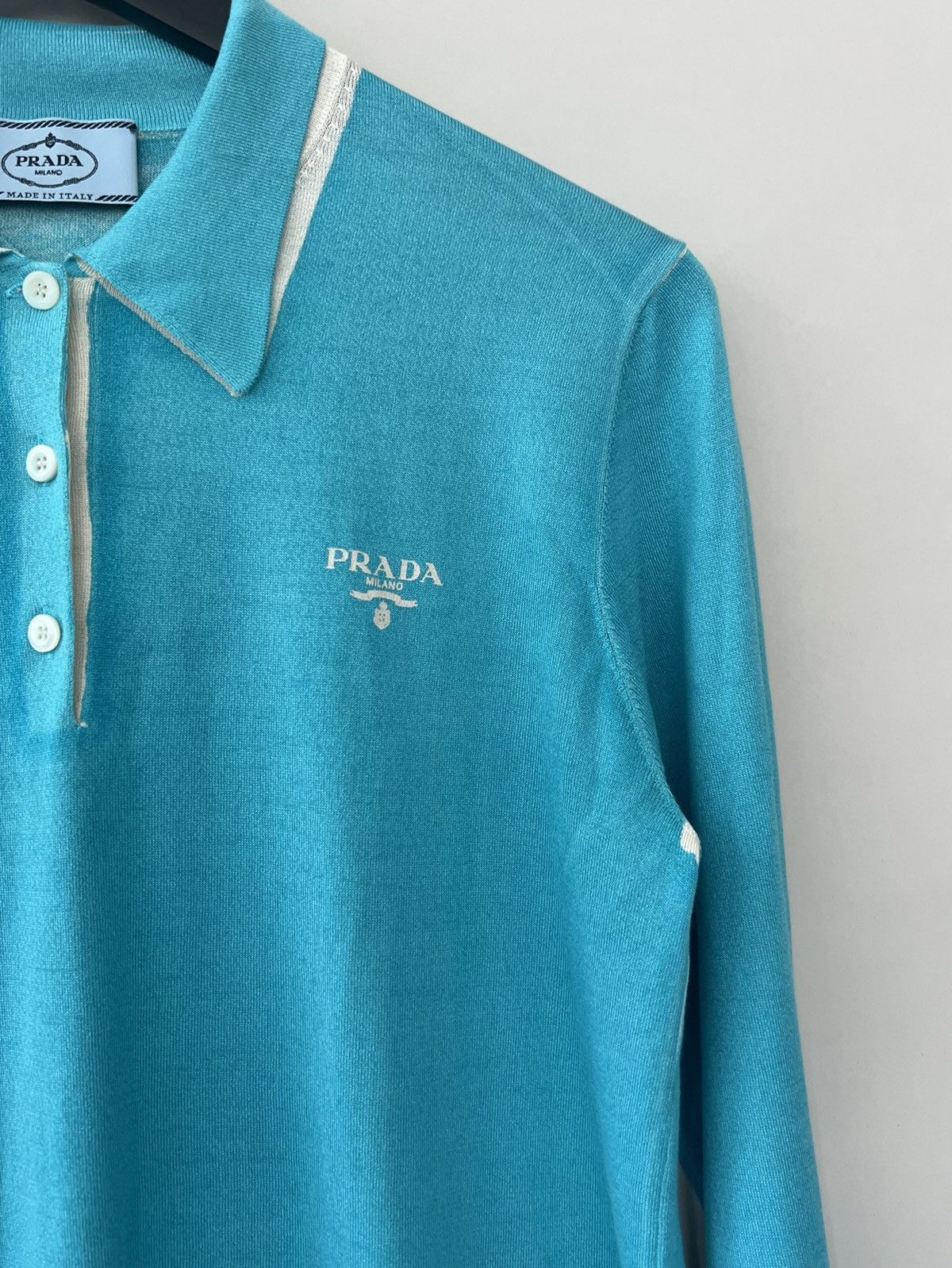 Prada 🔥$2.5 VALUE🔥 Prada Wool Cashmere Polo Shirt Sweater Size S / US 4 / IT 40 - 2 Thumbnail