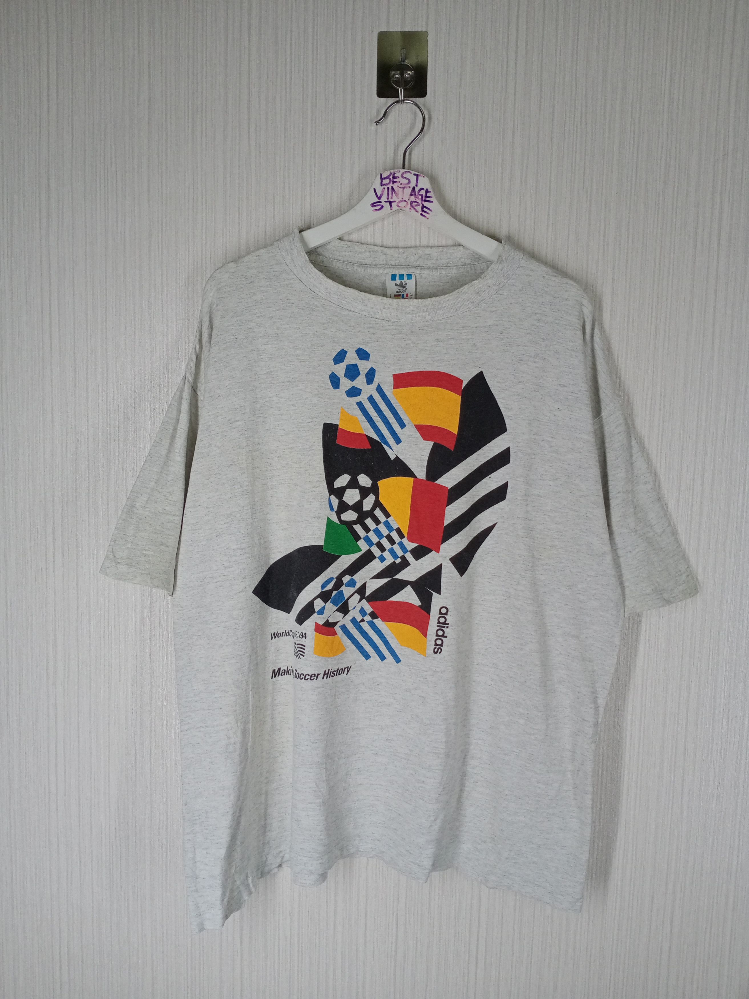 Adidas Vintage Adidas World Cup Usa 94 Tshirt Size US XL / EU 56 / 4 - 1 Thumbnail