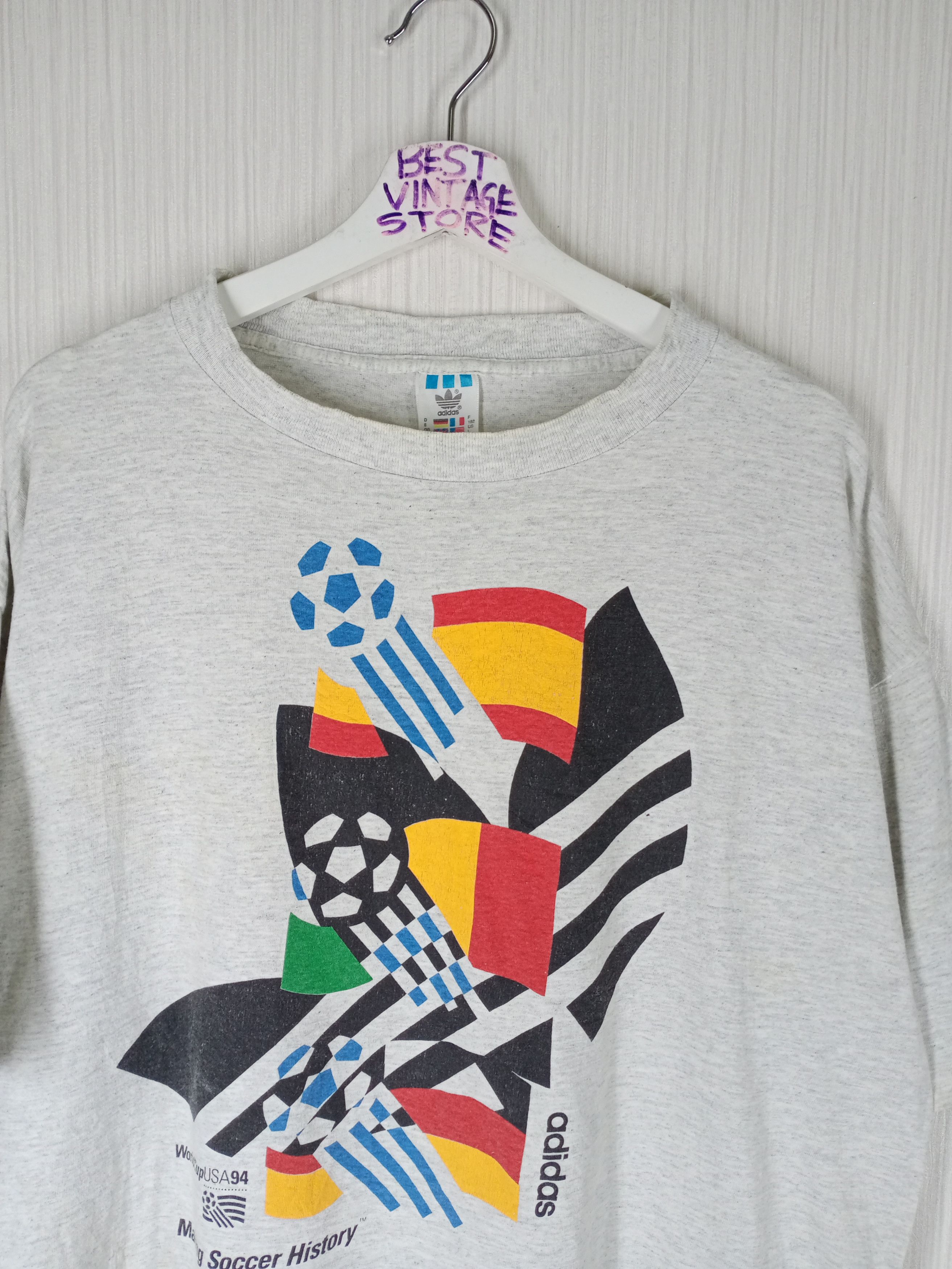 Adidas Vintage Adidas World Cup Usa 94 Tshirt Size US XL / EU 56 / 4 - 3 Thumbnail