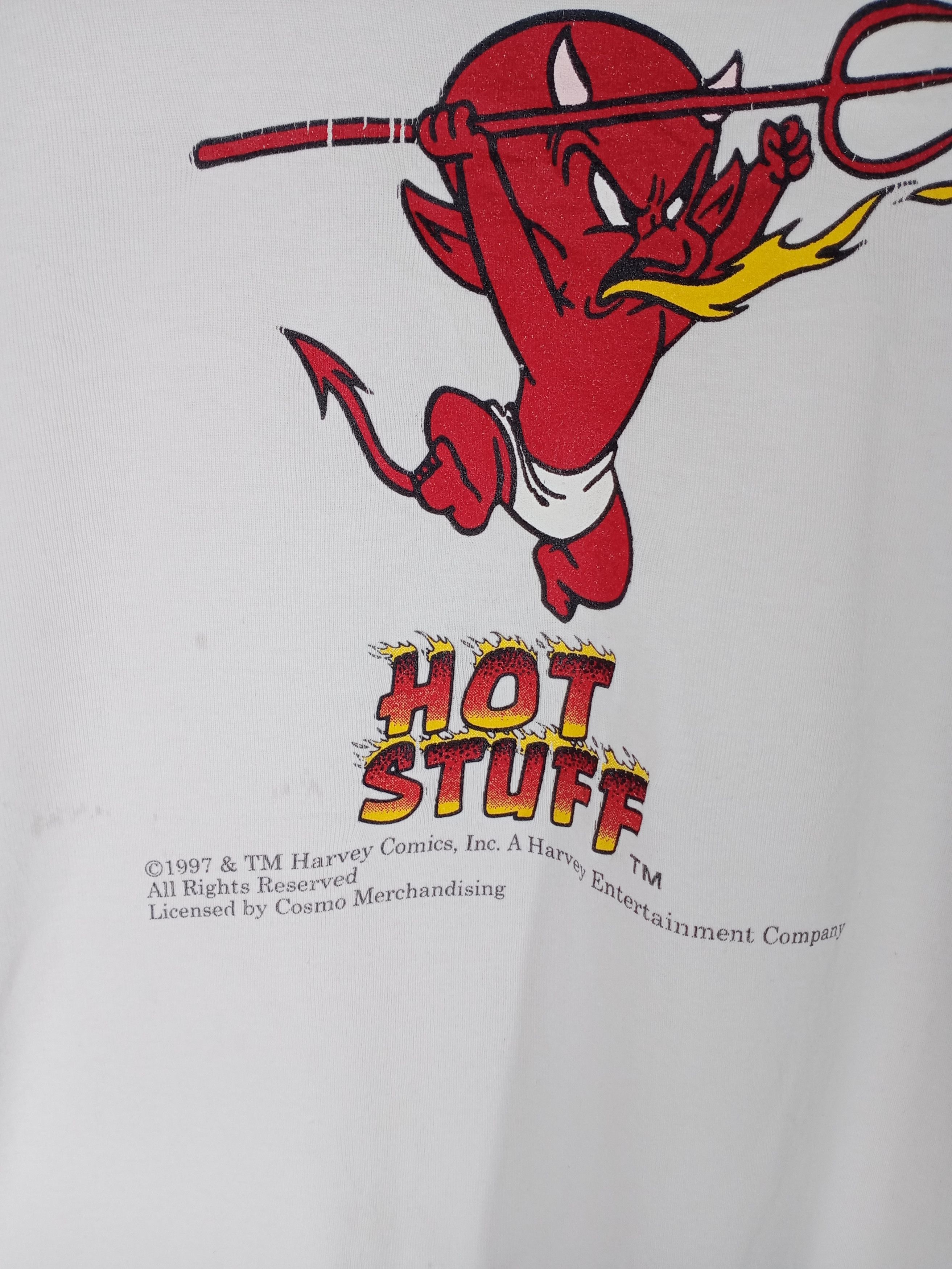 Vintage vintage 1997 Hot Stuff Red Devil Harvey Comics Tshirt Size US M / EU 48-50 / 2 - 5 Thumbnail