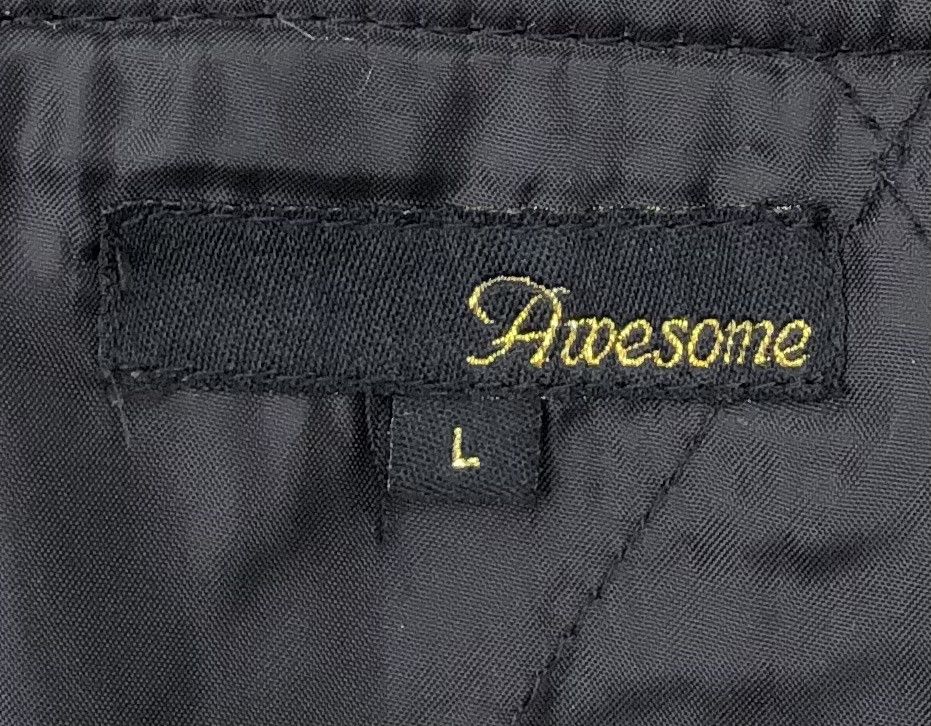 Japanese Brand Six Feet Und Punk Rock Grunge Flaming Bones Satin Jacket Size US M / EU 48-50 / 2 - 18 Thumbnail