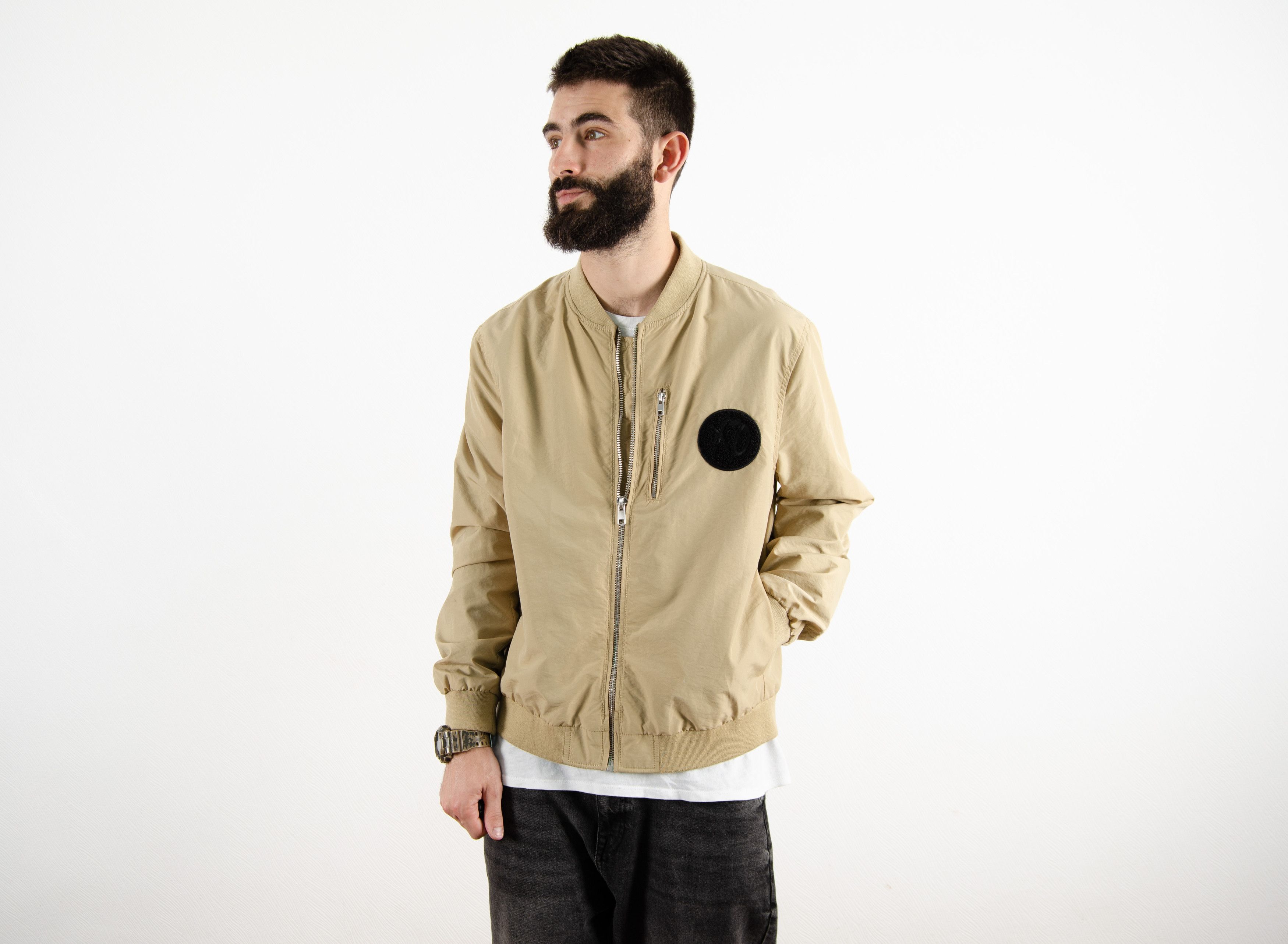 H&M × The Weeknd The Weeknd x HM XO Bomber Khaki Beige Bomber jacket L Size US L / EU 52-54 / 3 - 4 Thumbnail