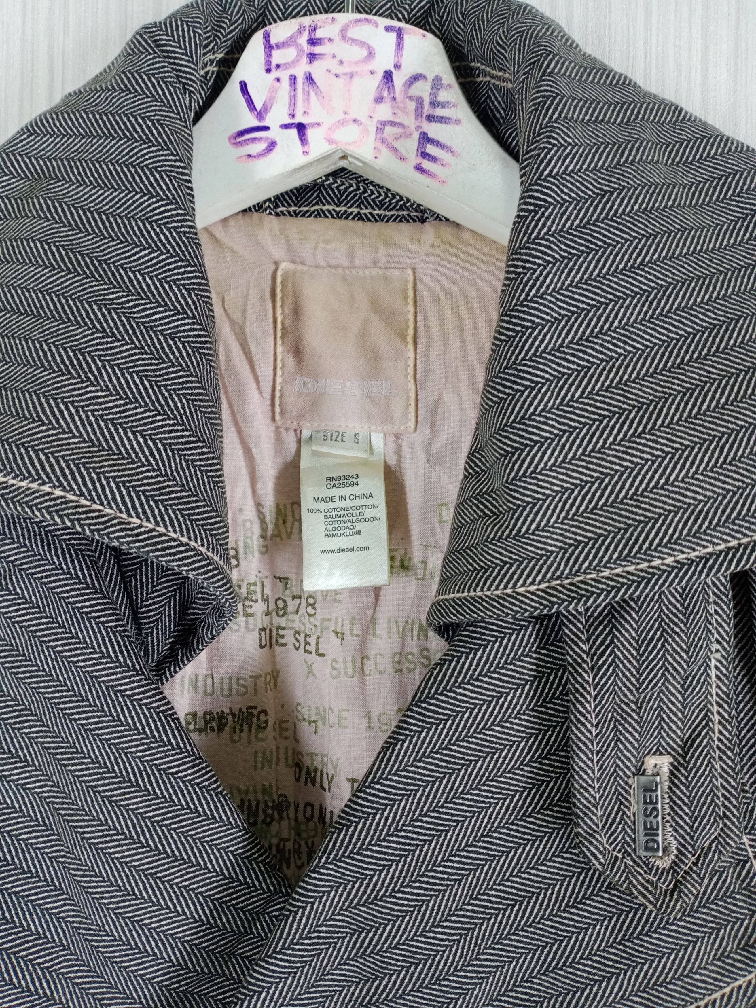 Diesel Vintage Diesel Double Collar Biker Style Jacket Size US S / EU 44-46 / 1 - 8 Thumbnail