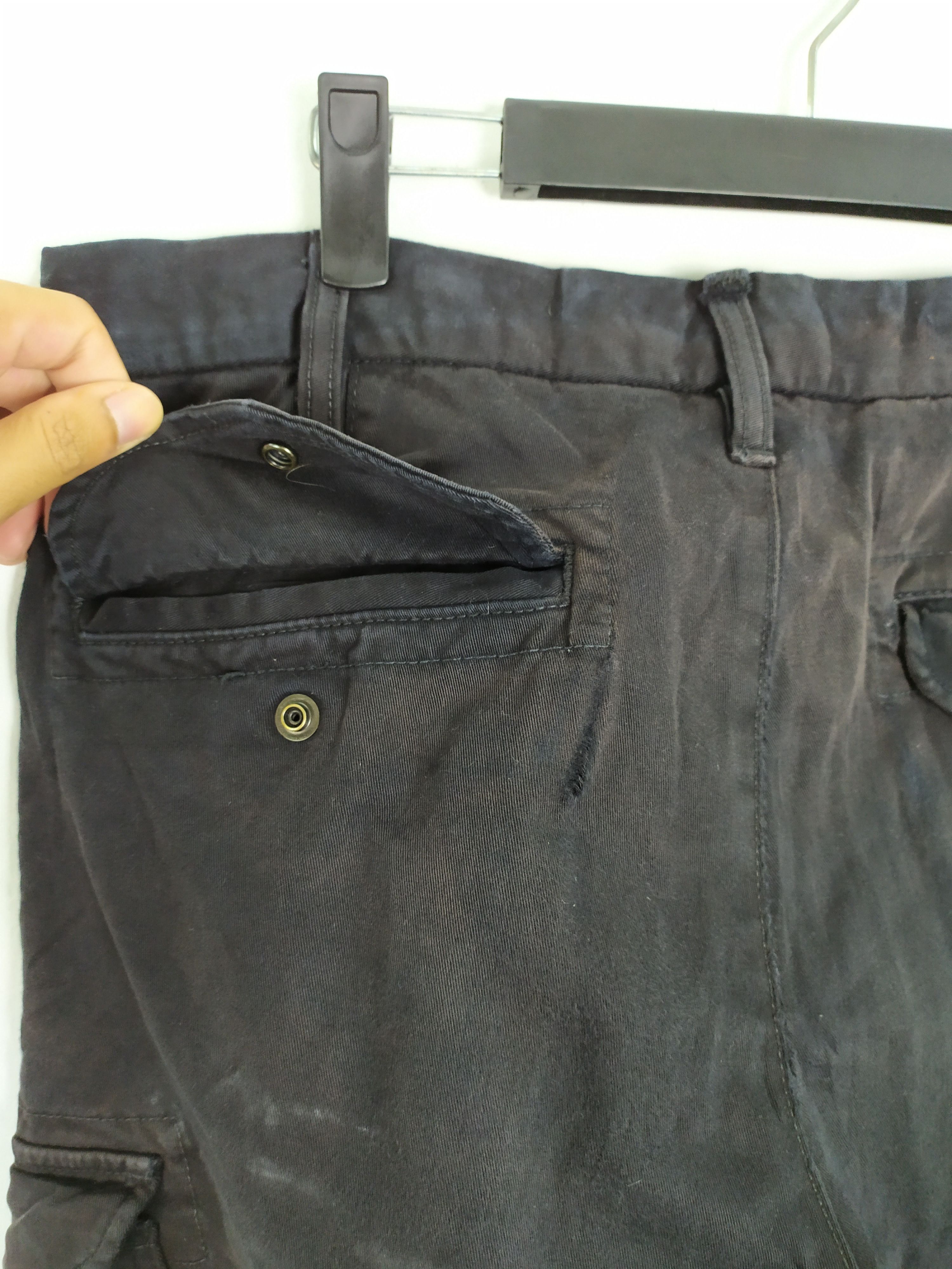 Japanese Brand × Vintage VINTAGE JAPANESE FADED BLACK CARGO PANTS DAMAGE KNEE Size US 31 - 16 Thumbnail