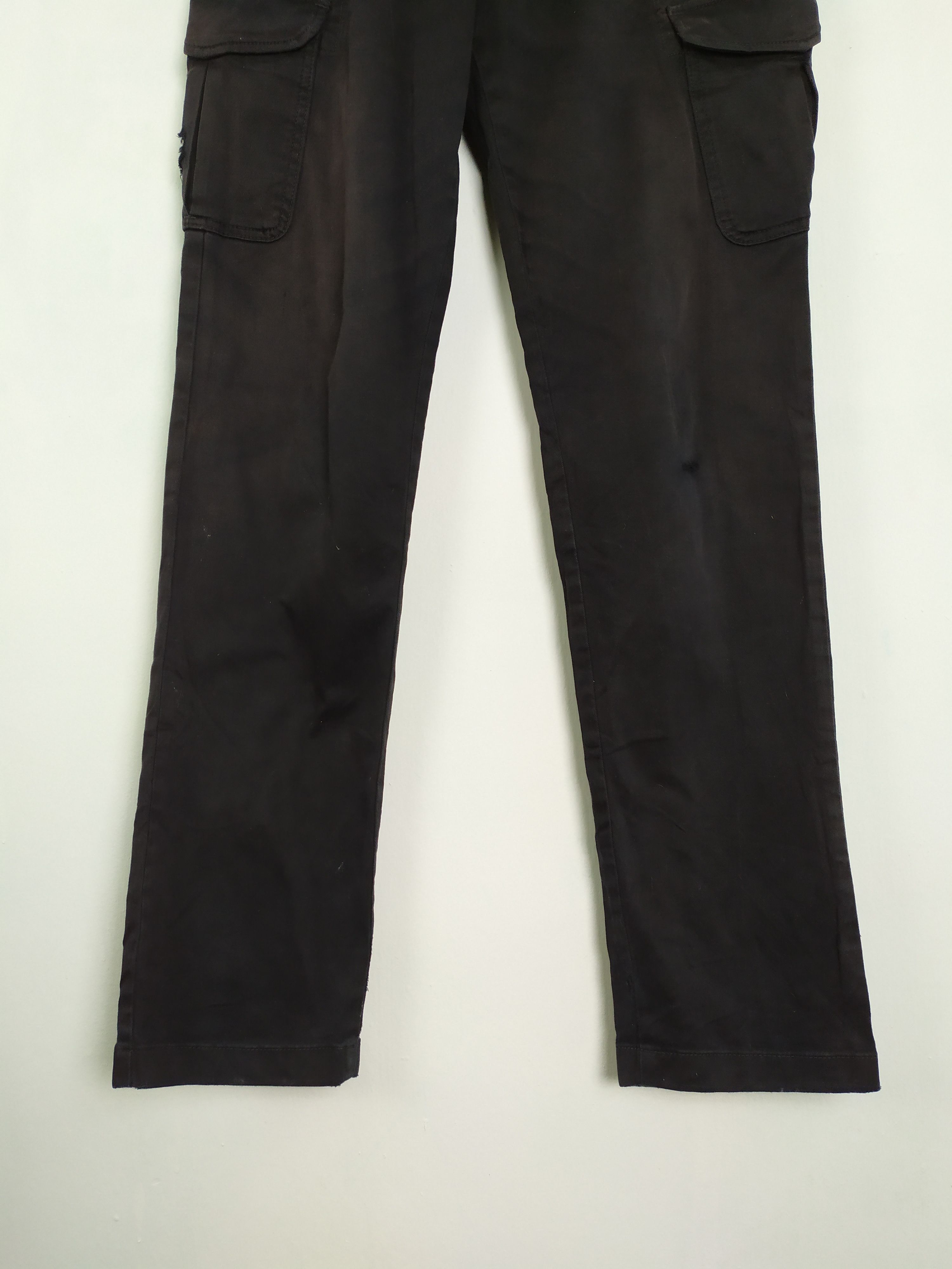 Japanese Brand × Vintage VINTAGE JAPANESE FADED BLACK CARGO PANTS DAMAGE KNEE Size US 31 - 3 Thumbnail