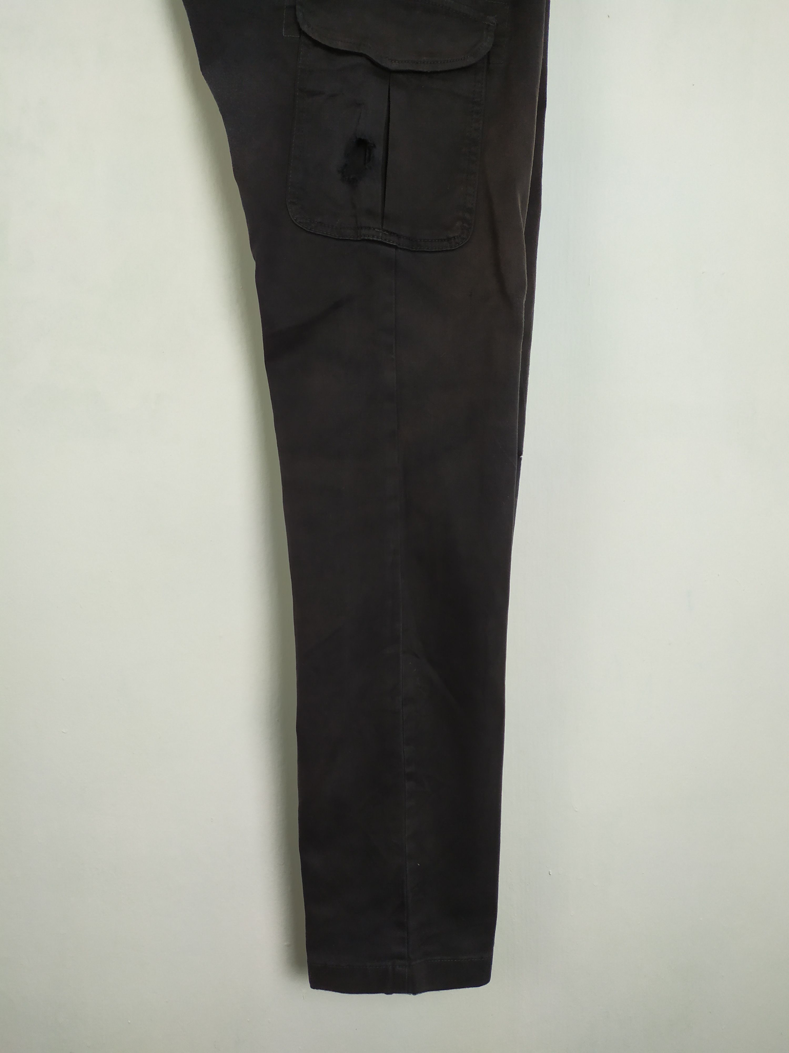 Japanese Brand × Vintage VINTAGE JAPANESE FADED BLACK CARGO PANTS DAMAGE KNEE Size US 31 - 17 Thumbnail